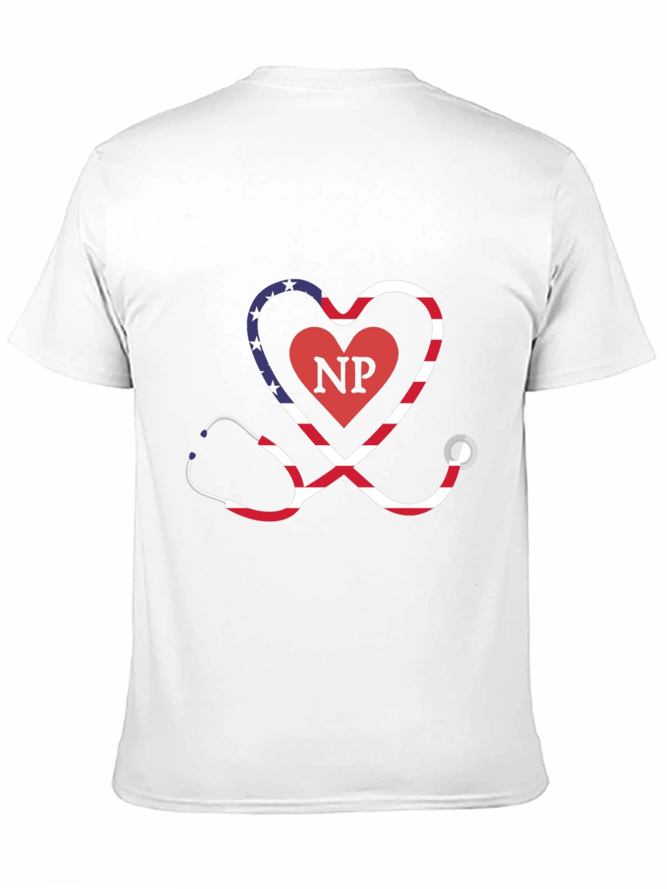 Black Nurse Practitioner Stethoscope Heart T-Shirt view 11