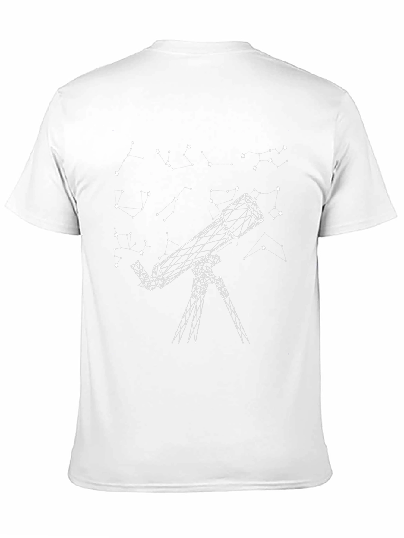 Black Telescope Constellation Graphic Black T-Shirt view 11