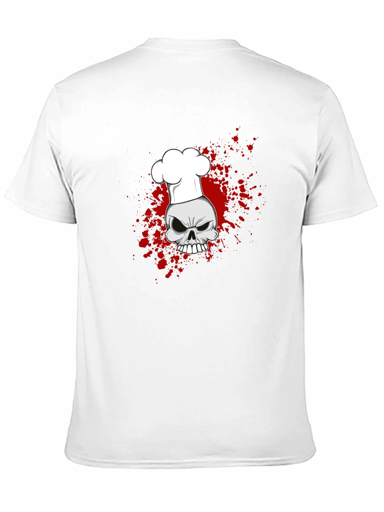 Black Chef Skull Graphic Tee - Culinary Horror Style view 11