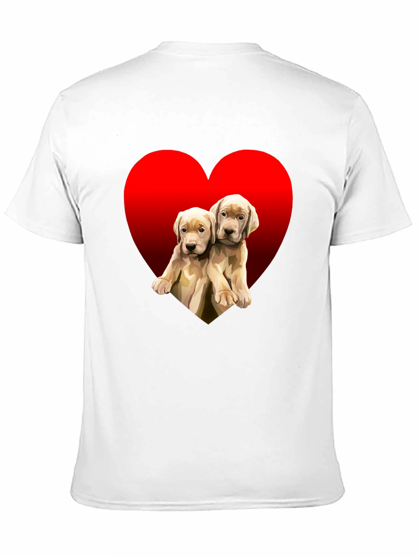 Black Puppy Love Heart Tee - Adorable Dog T-Shirt view 11