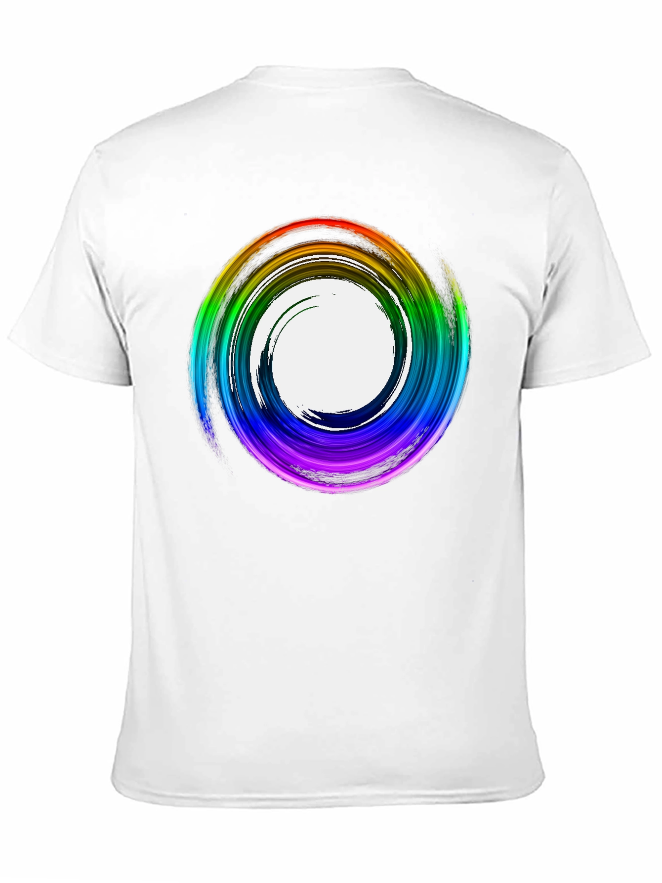 Black Rainbow Swirl Graphic Tee - Stylish Casual Top view 11
