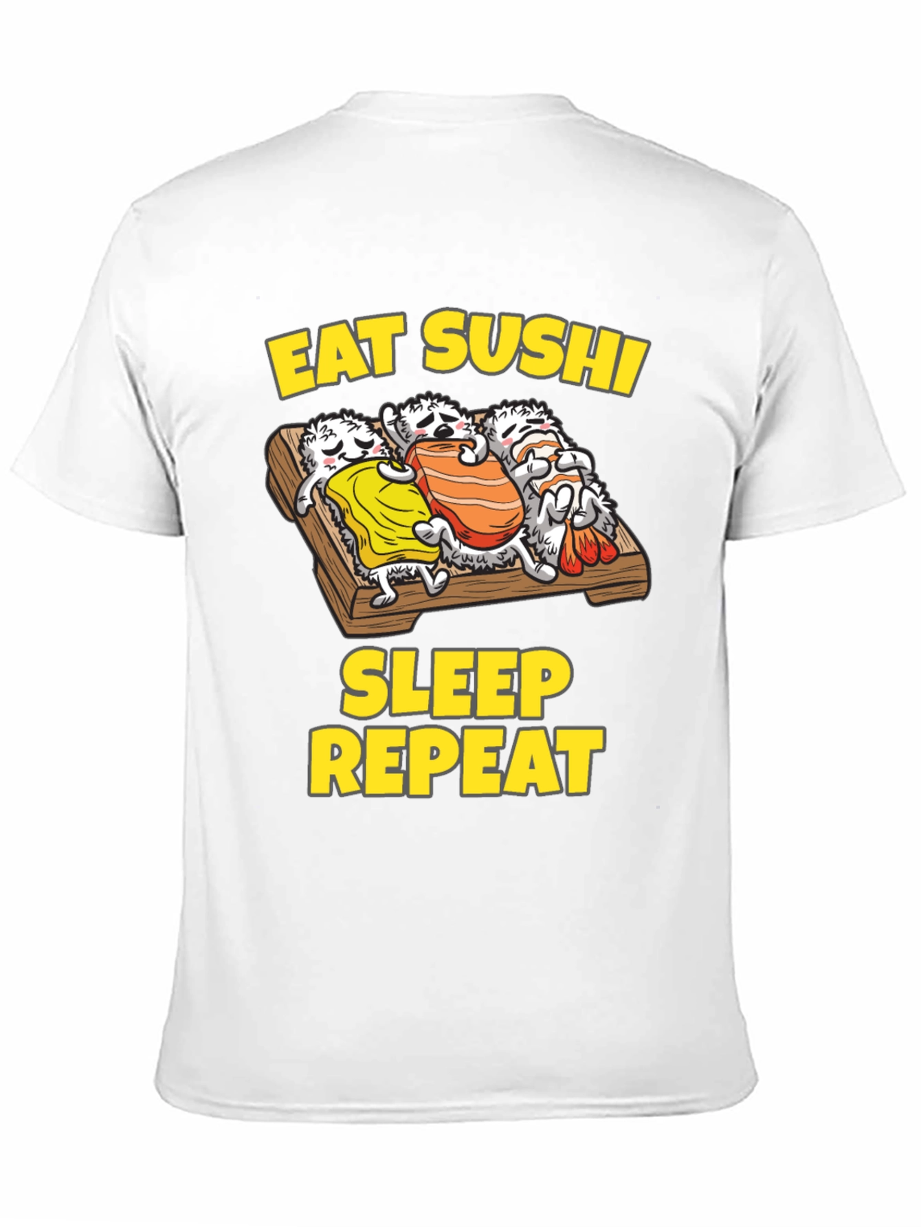 Black Eat Sushi Sleep Repeat Graphic Tee view 11