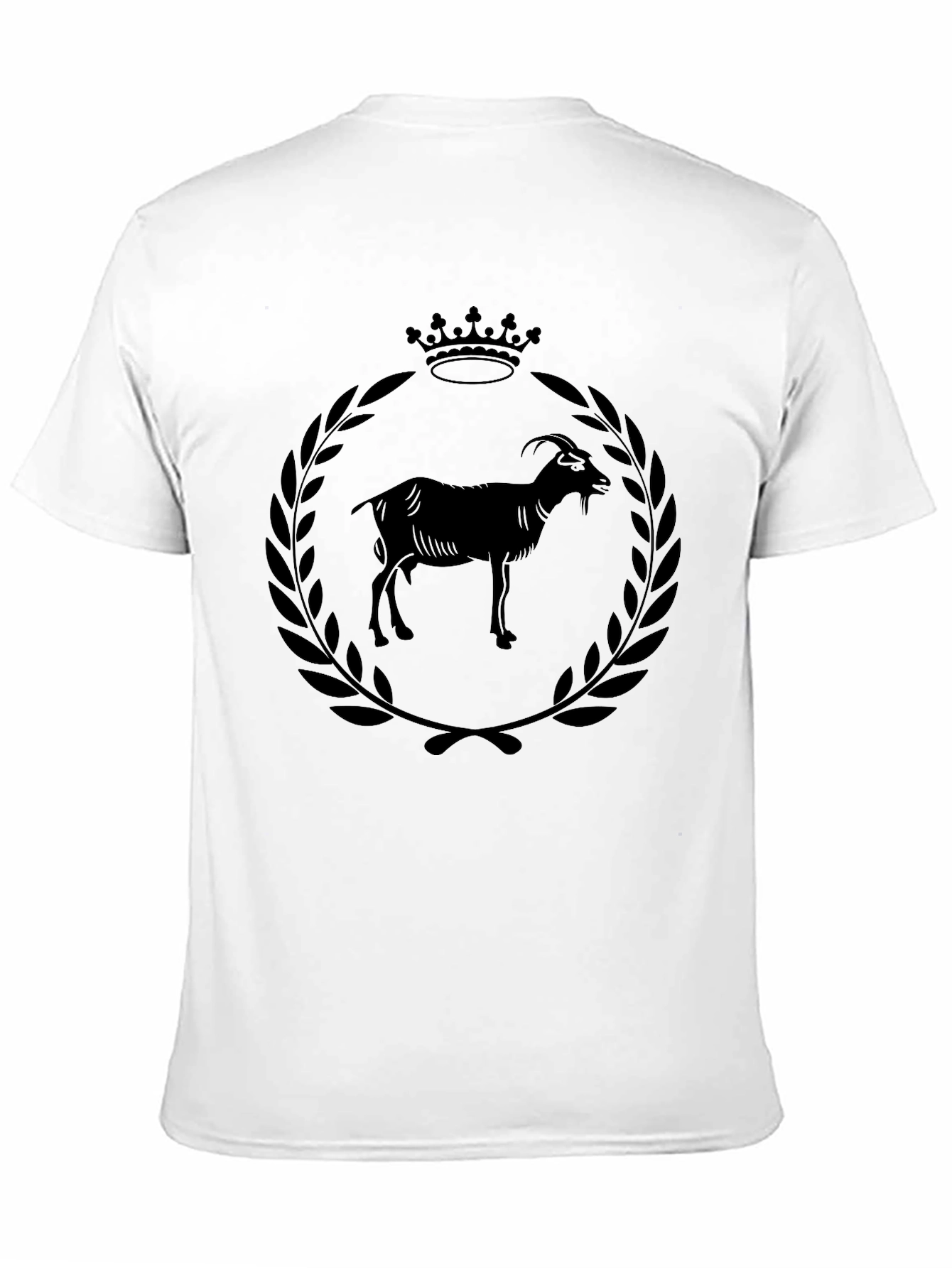 Black Goat Crown Wreath Black T-Shirt view 11