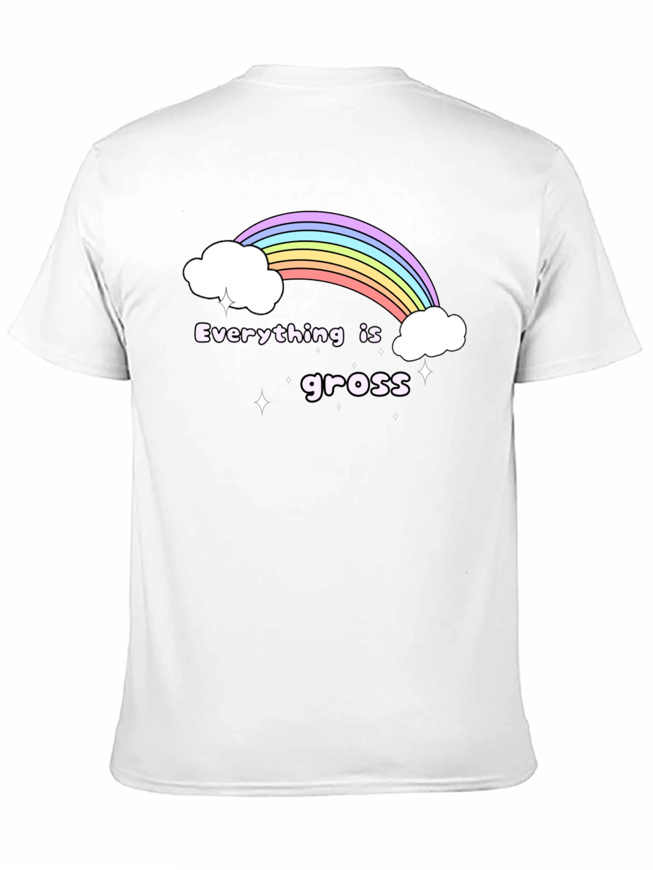 Black Everything is Gross Rainbow T-Shirt - Black Graphic Tee view 11