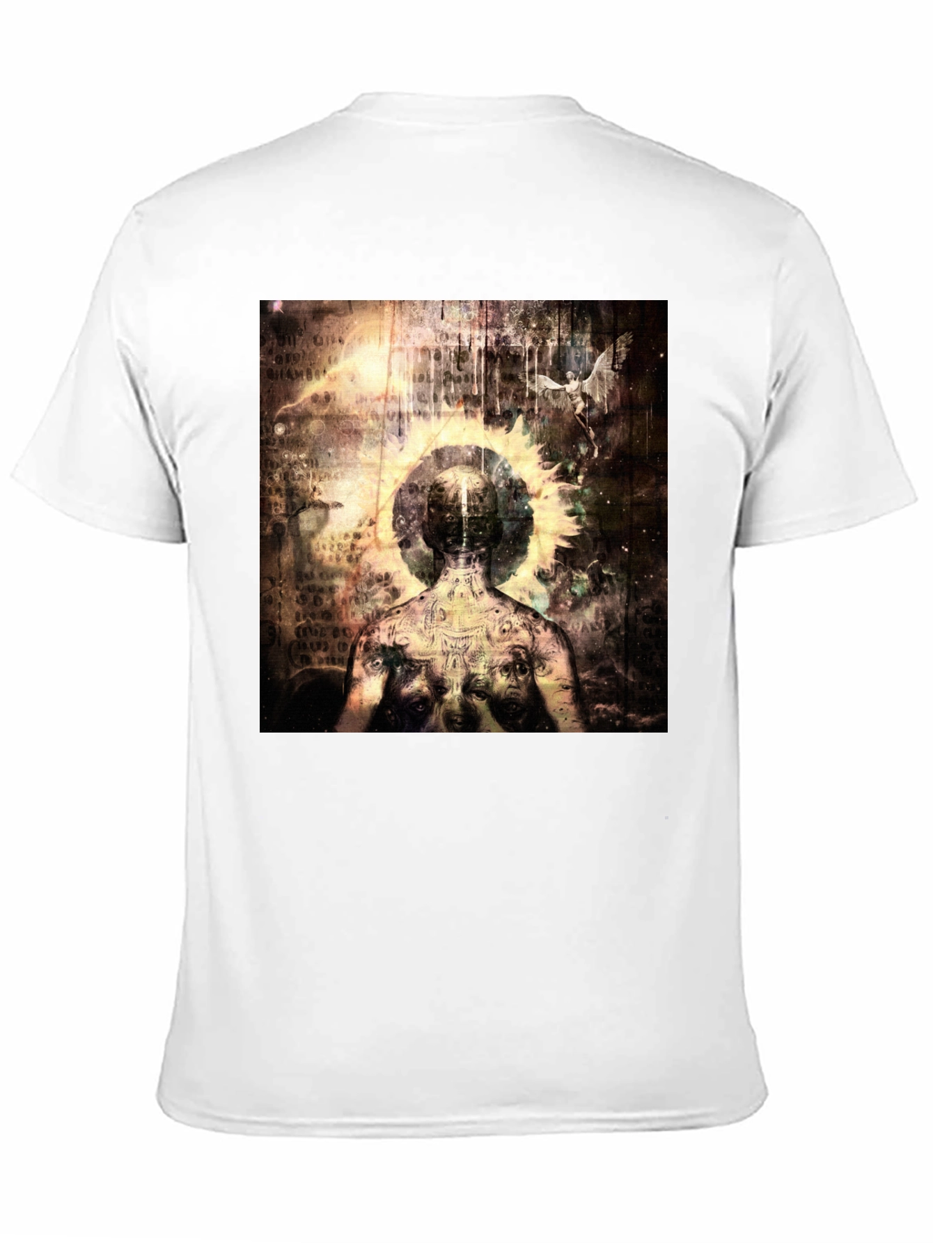 Black Abstract Art Graphic Tee - Black view 11