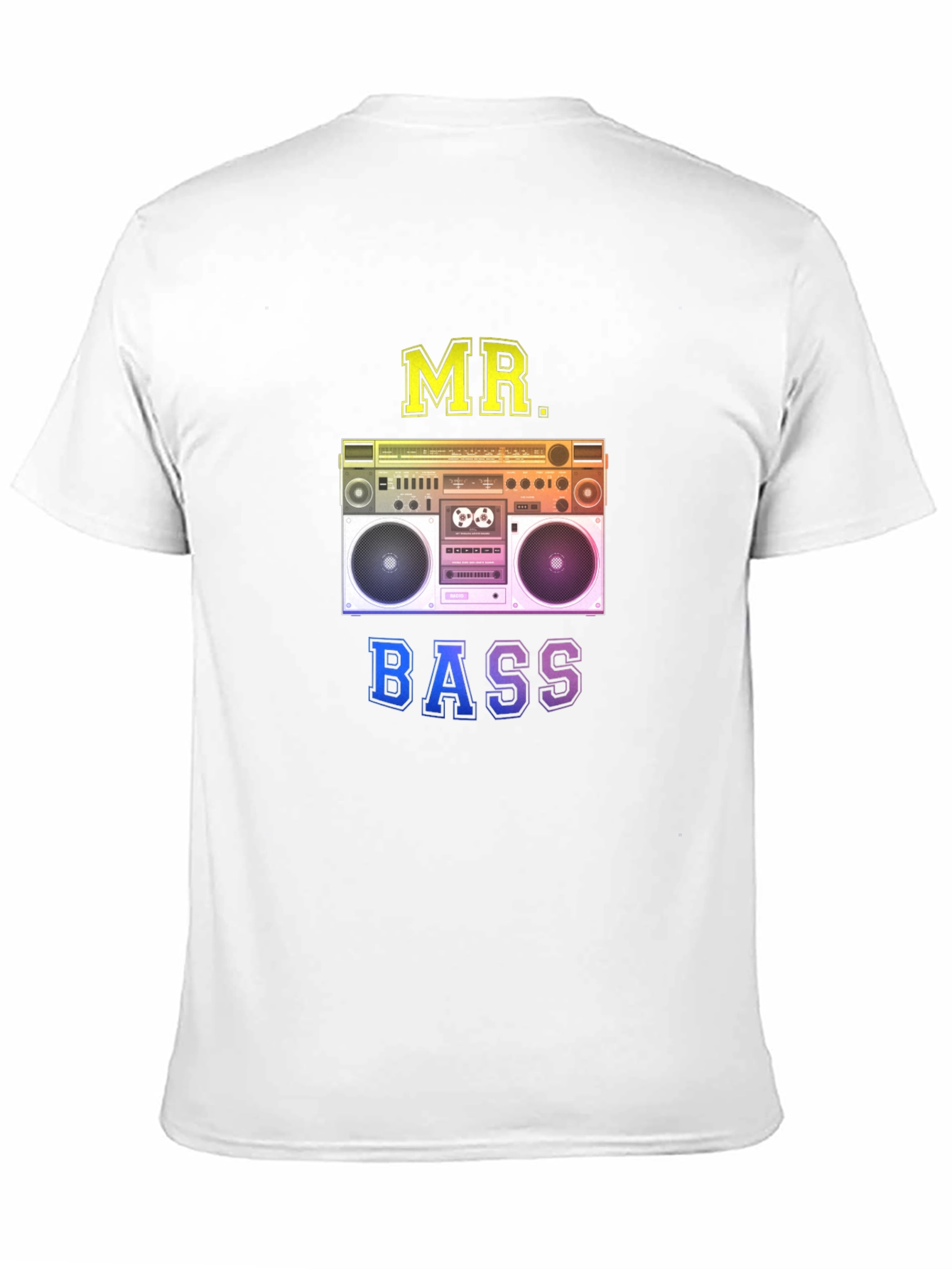 Black Mr. Bass Retro Boombox Graphic Tee - Black view 11