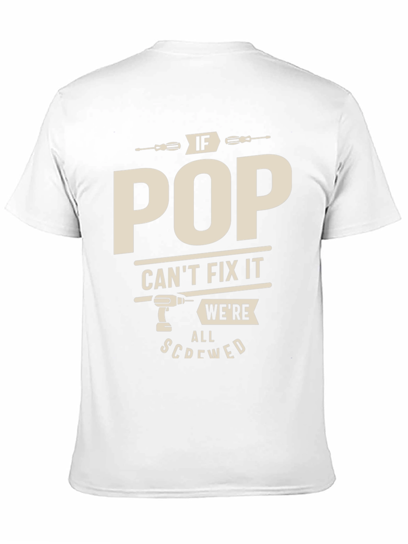Black Funny "If Pop Can't Fix It" Graphic T-Shirt view 11
