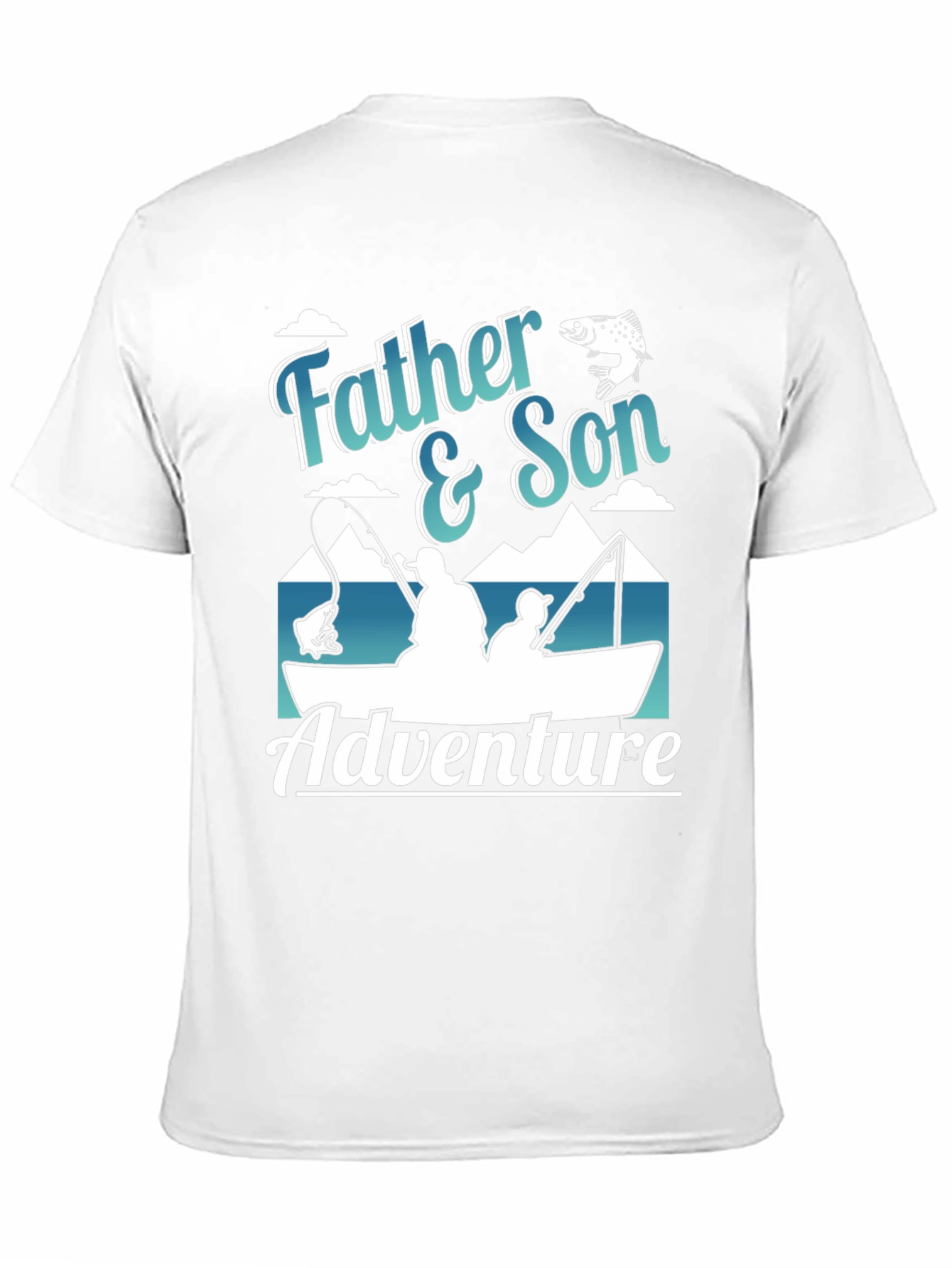 Black Father & Son Adventure Fishing T-Shirt view 11