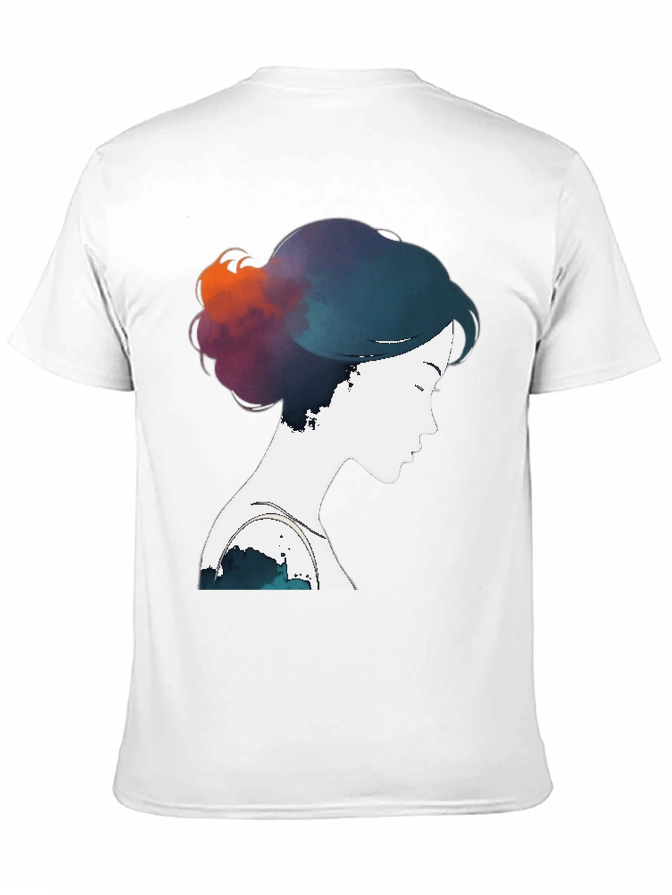 Black Watercolor Silhouette T-Shirt - Artistic Design view 11