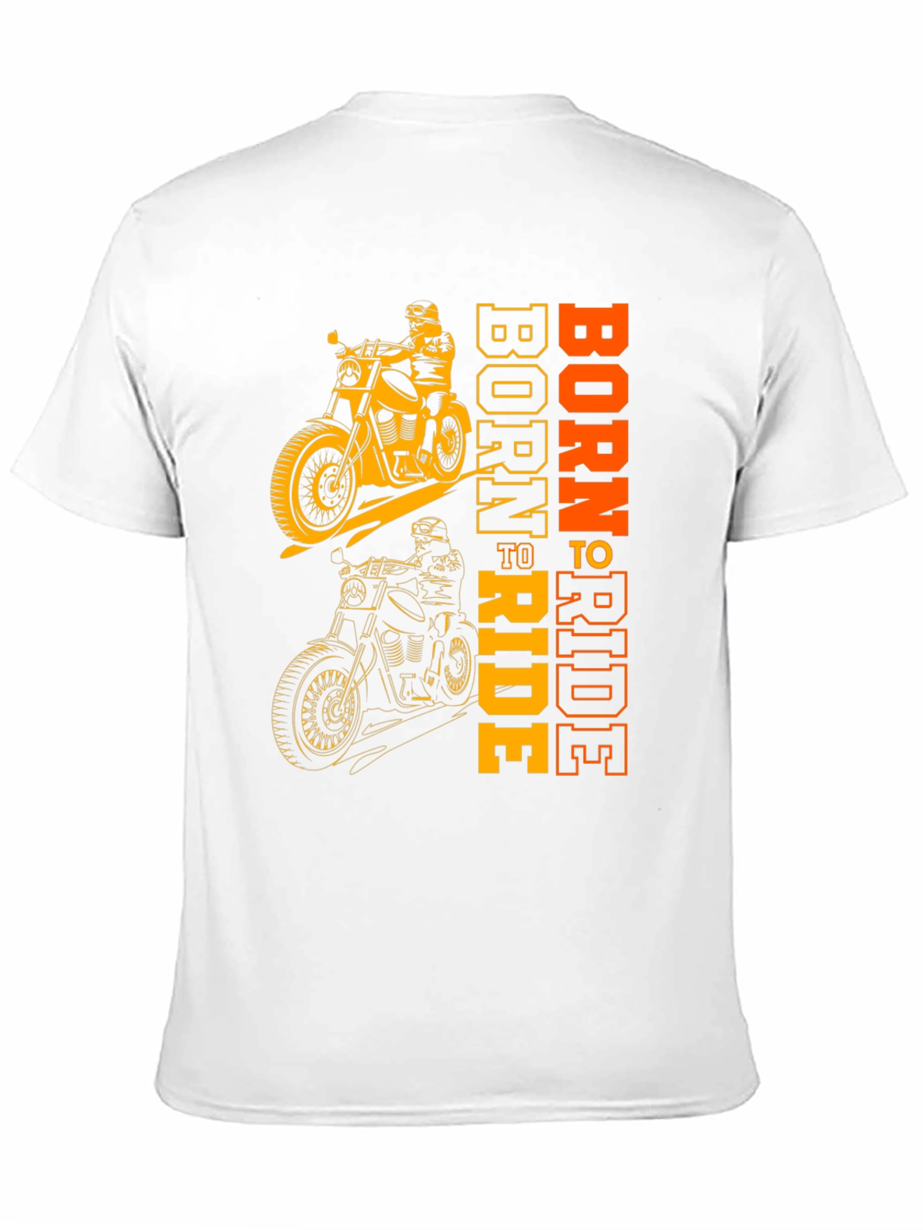 Black Born to Ride Motorcycle Graphic Tee - Black view 11