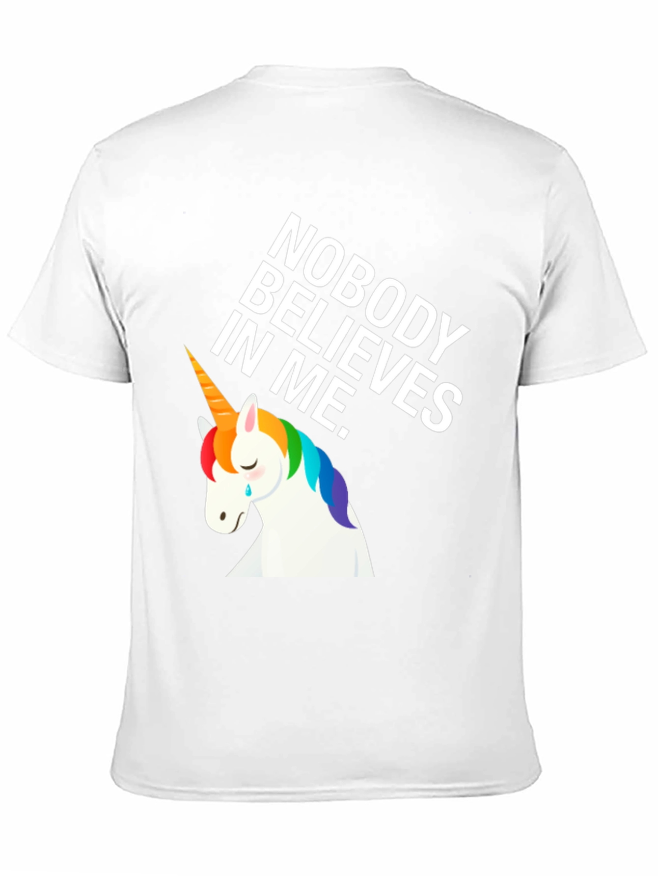 Black Sad Unicorn Graphic Tee - Nobody Believes view 11