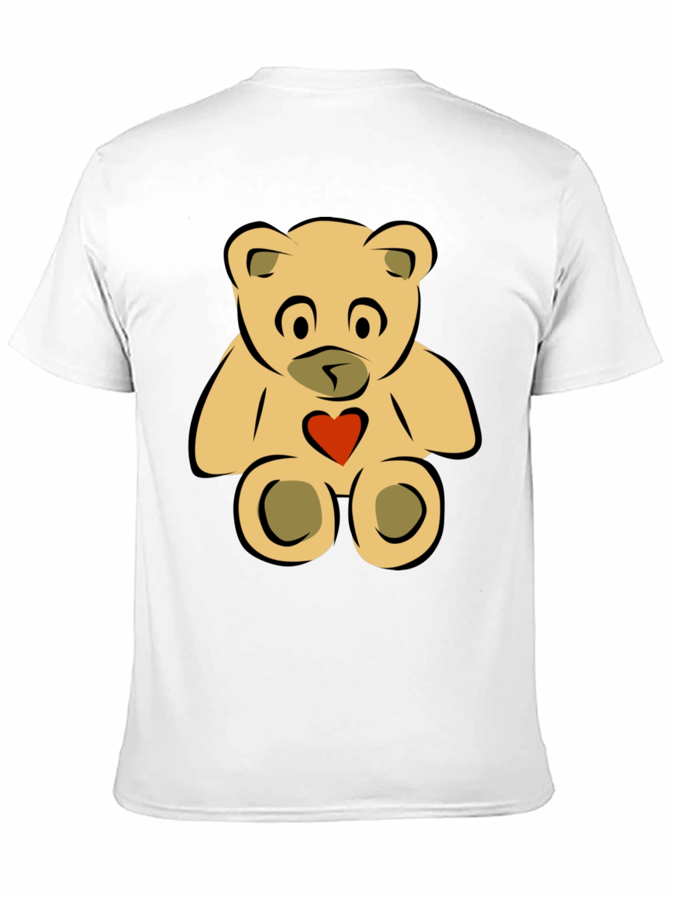 Black Cute Teddy Bear Graphic Tee - Black view 11