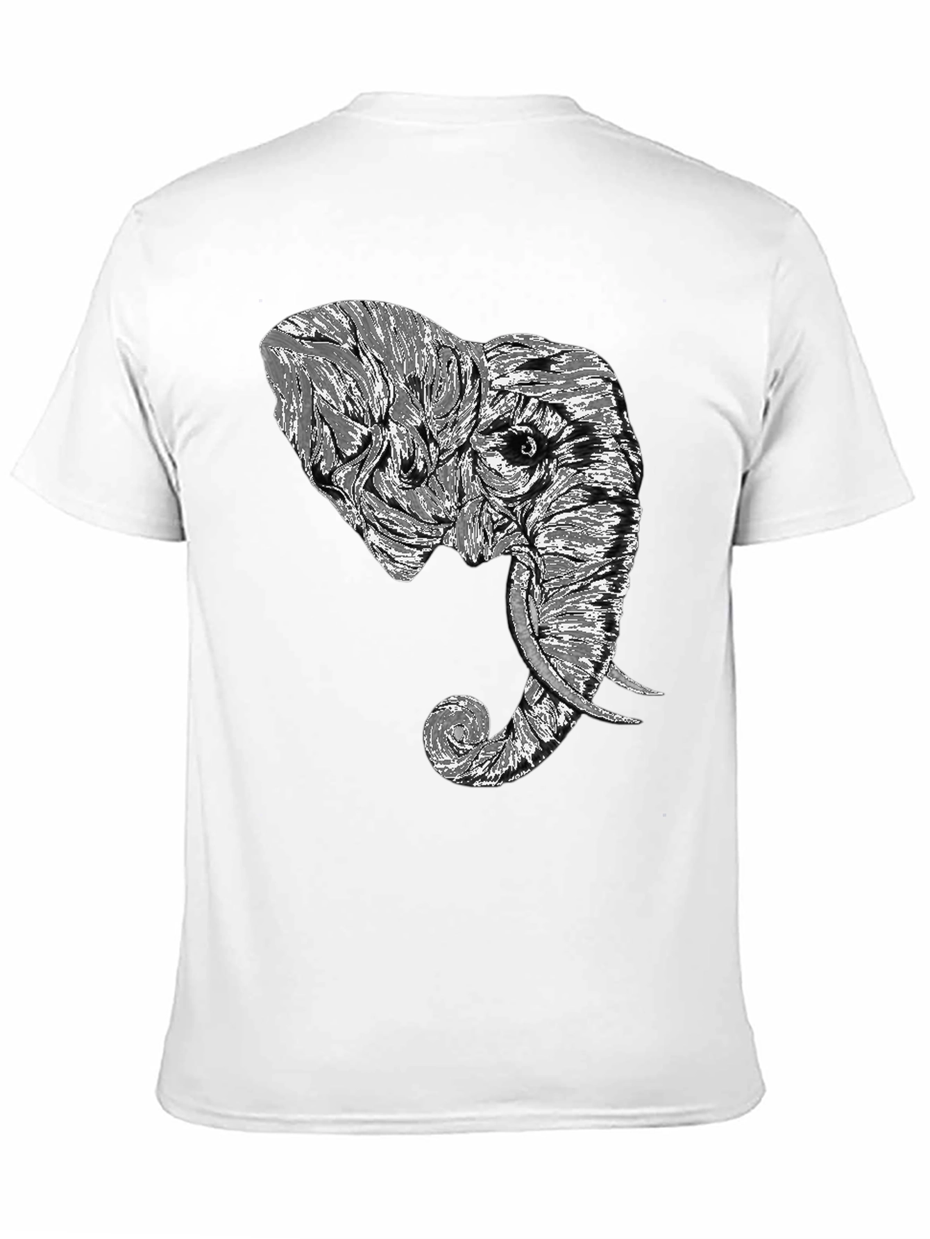 Elephant Graphic Tee - Stylish Men's Black T-Shirt - 11