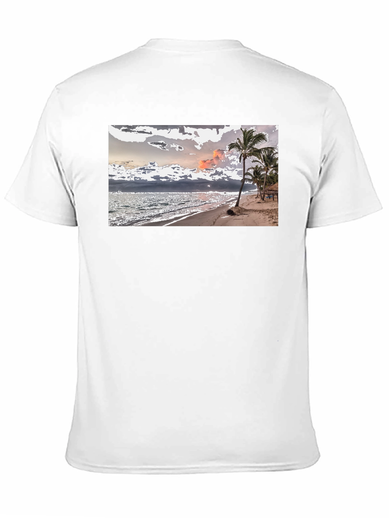 Black Beach Scene Graphic Tee view 11
