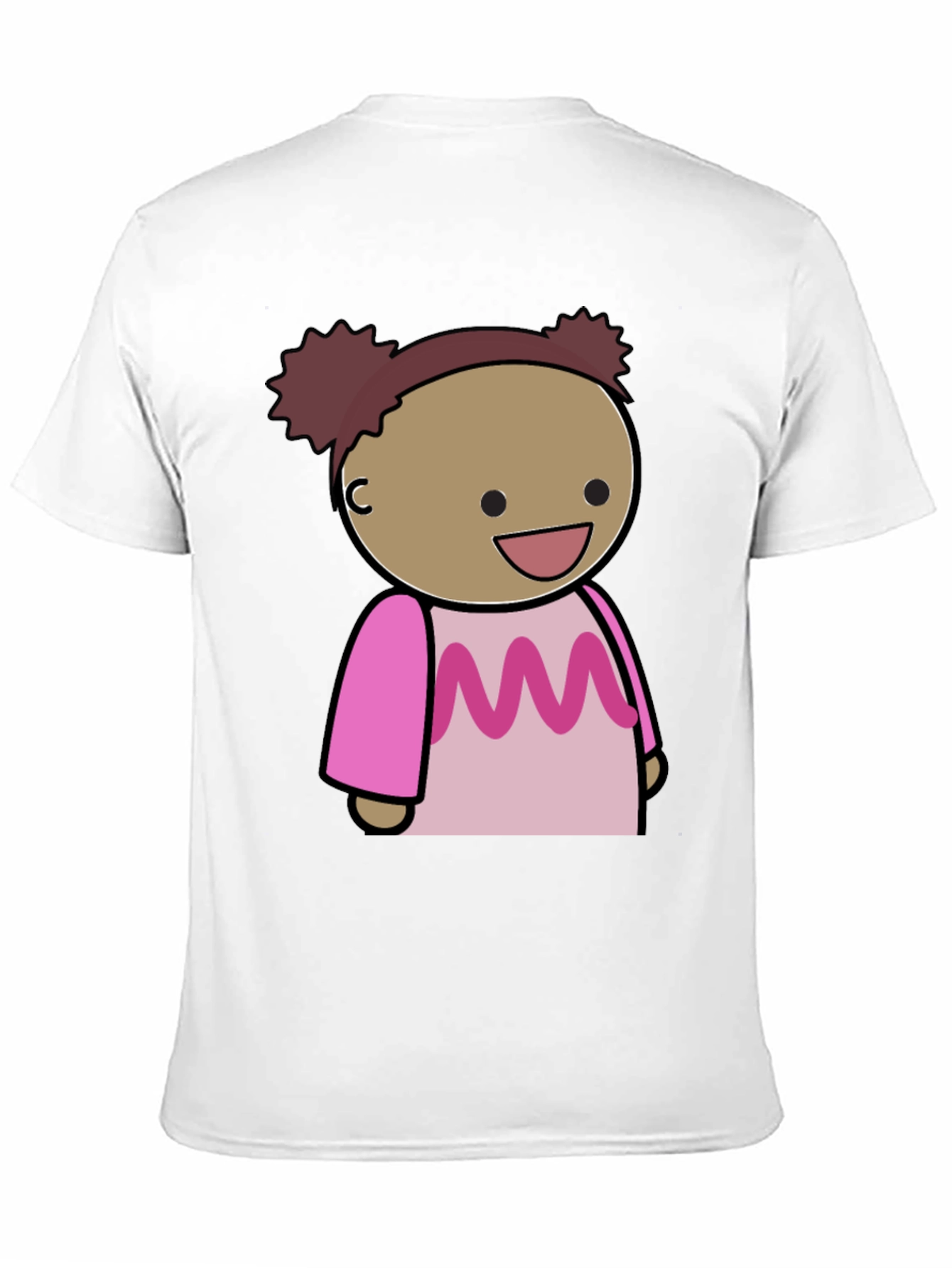 Black Cartoon Character Graphic Tee - Black Cotton Blend view 11