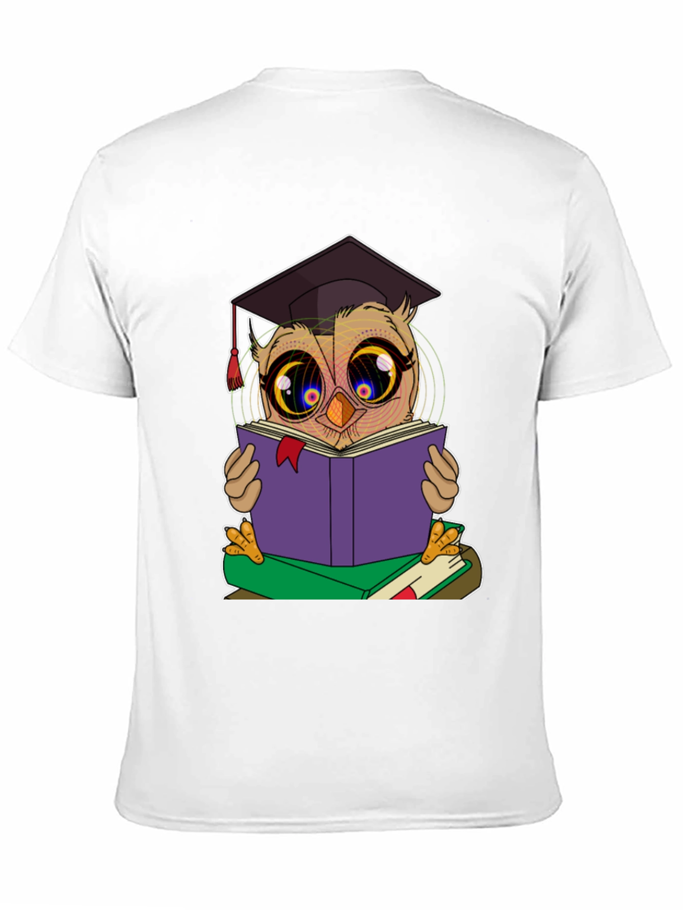 Black Owl Reading Book T-Shirt view 11