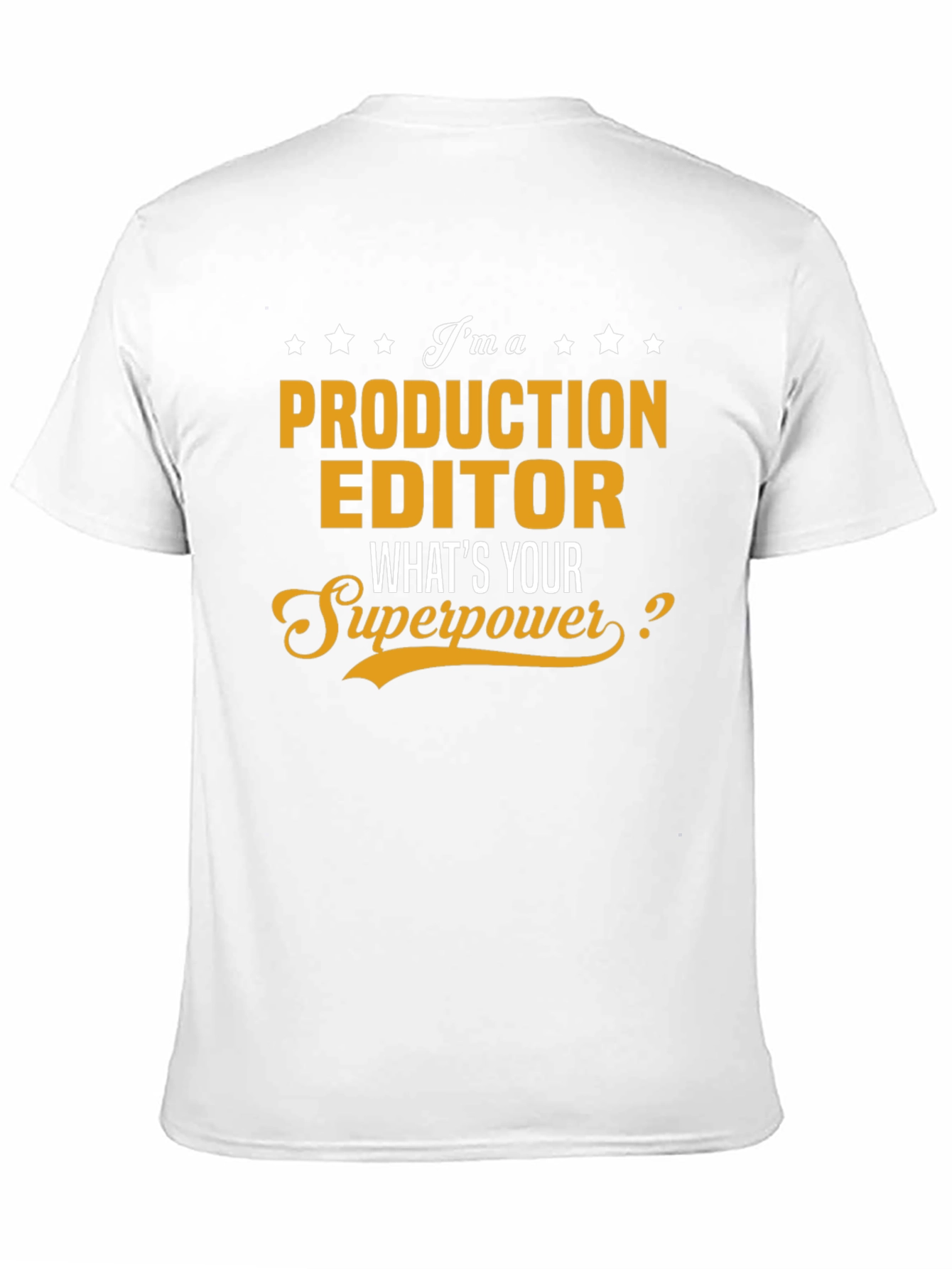 Black Production Editor Superpower T-Shirt view 11