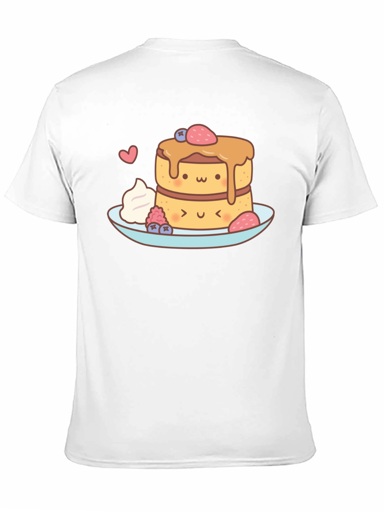 Black Kawaii Pancakes Graphic Tee - Sweet Treat Shirt view 11