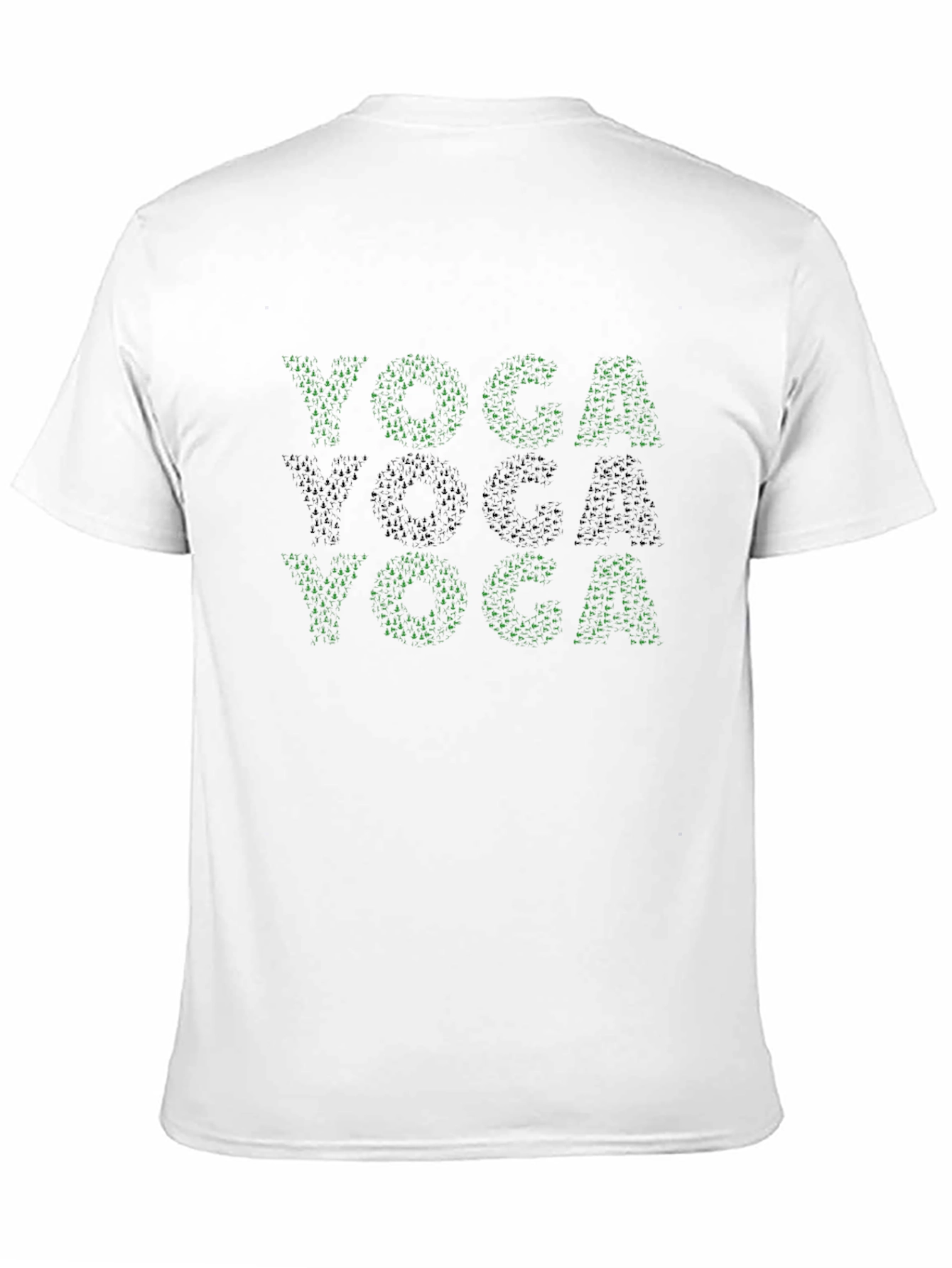 Black Yoga T-Shirt | Tree Silhouette Design view 11