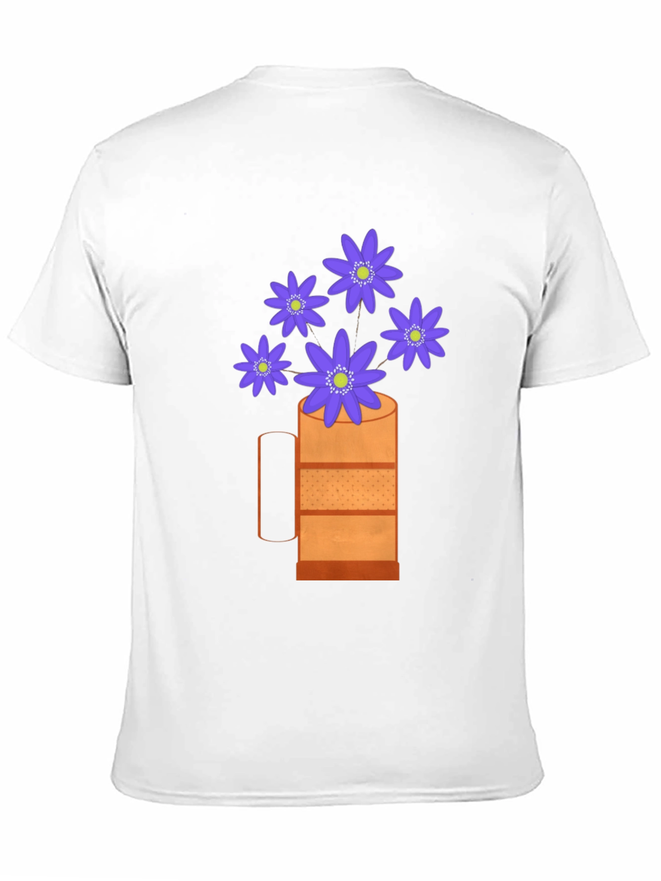 Black Floral Mug Graphic Tee - Black Cotton Blend Casual Wear view 11