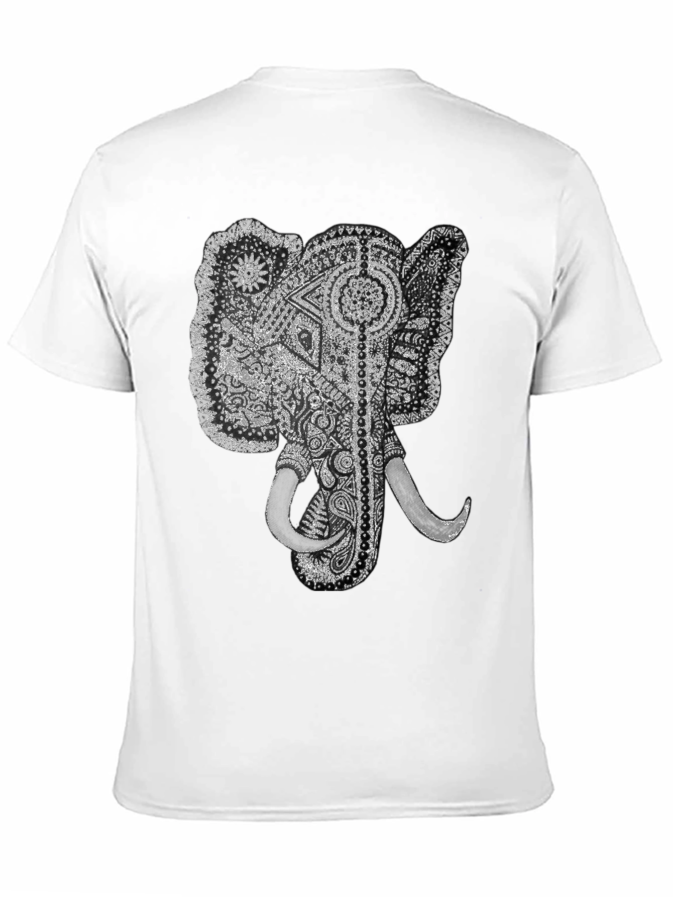 Black Elephant Graphic Tee - Black Cotton T-Shirt view 11