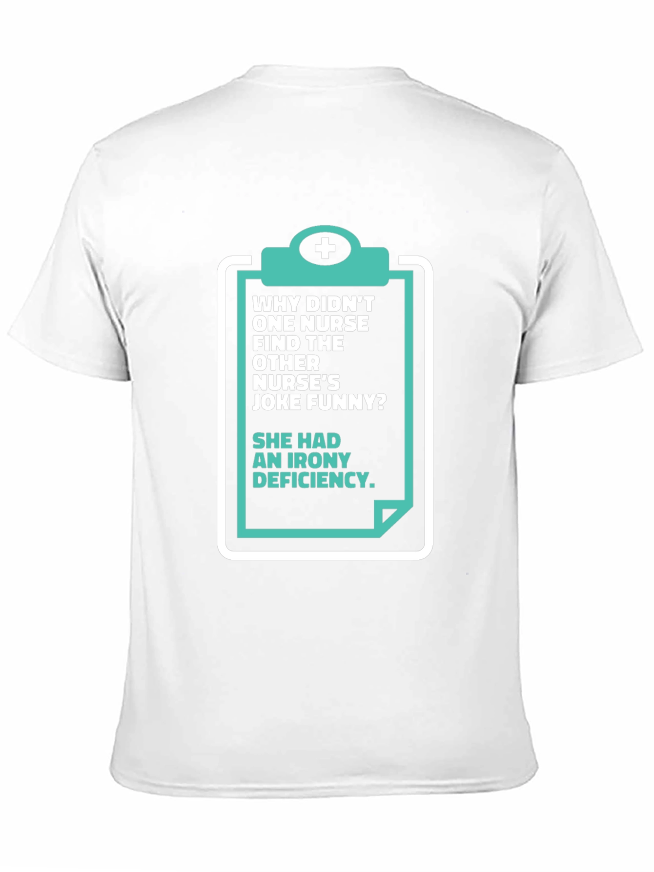 Black Funny Nurse T-Shirt - Irony Deficiency view 11