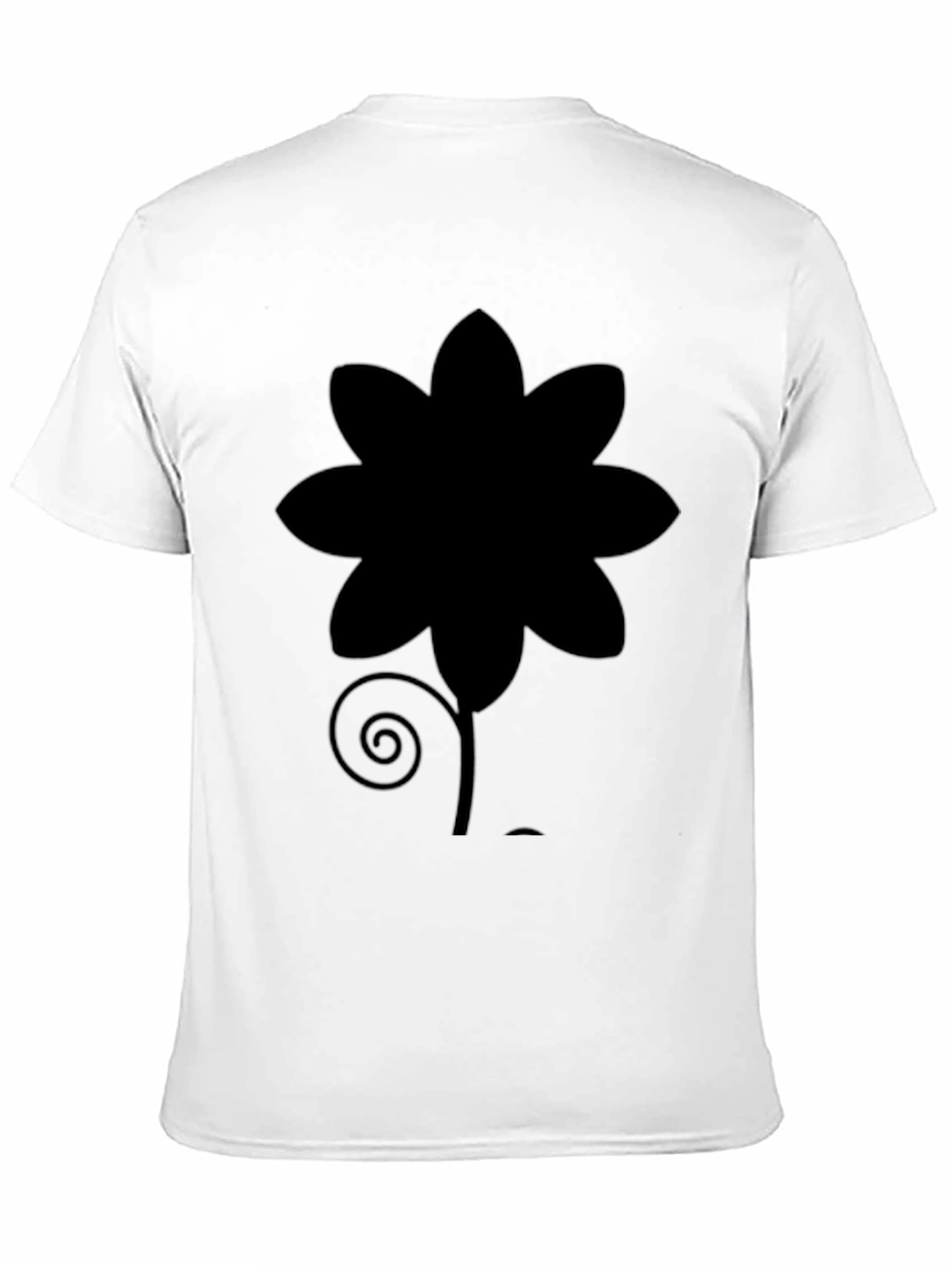 Black Black Flower Graphic Tee - Soft Cotton Casual Shirt view 11