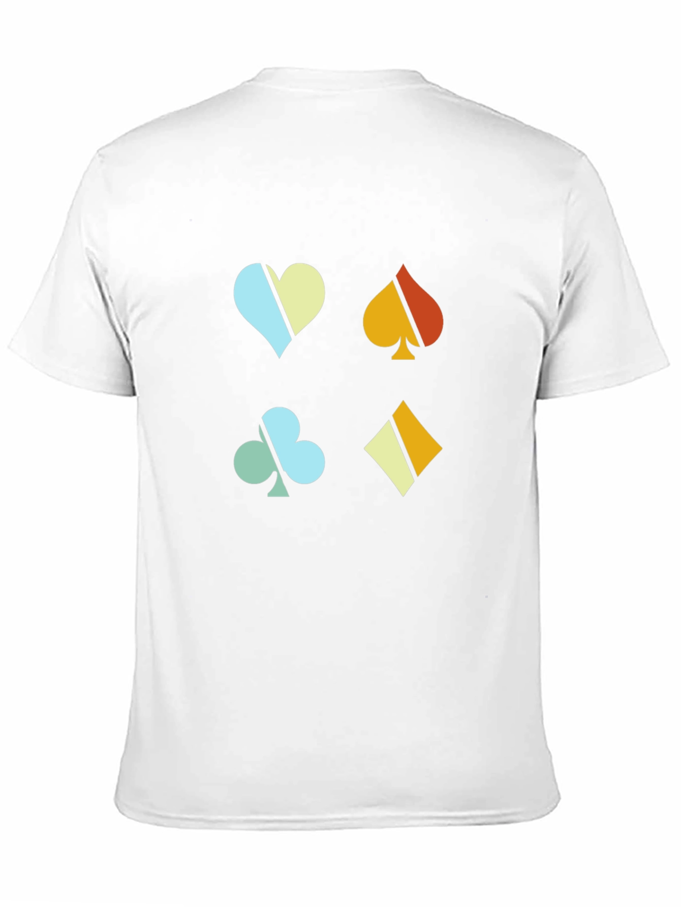 Black Retro Card Suits T-Shirt - Modern Design view 11