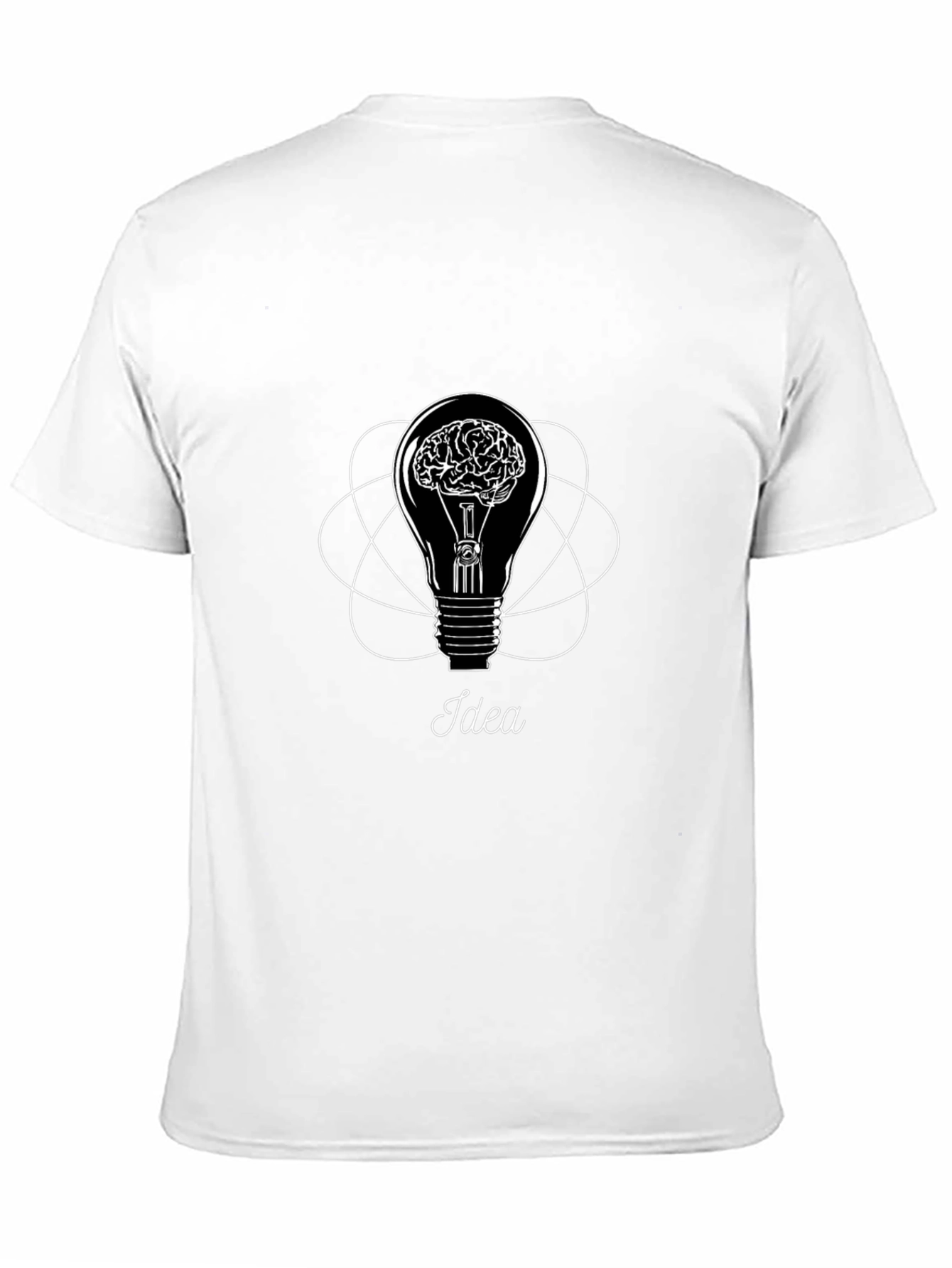 Black Idea Lightbulb Brain Graphic Tee - Think Outside the Box view 11