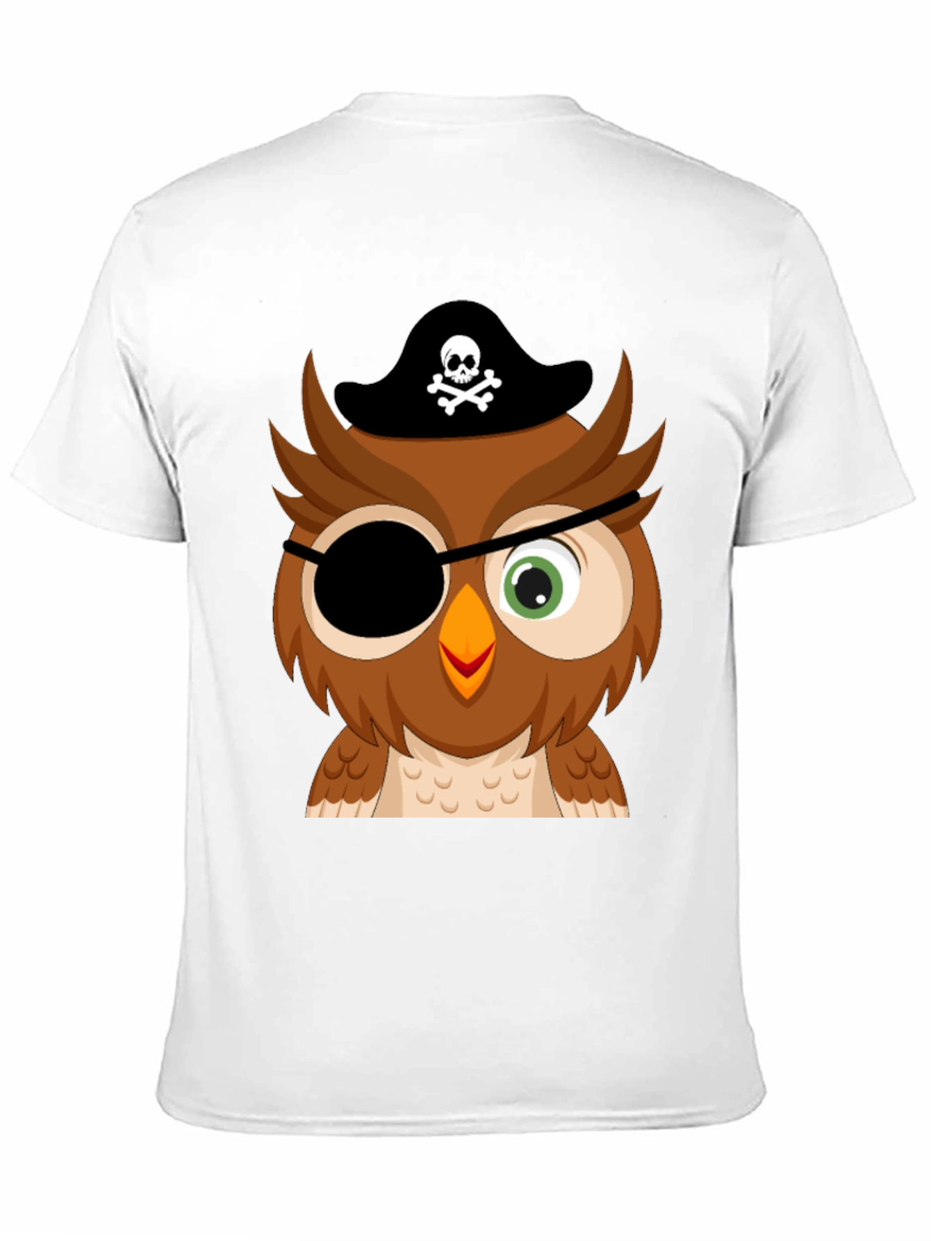Black Pirate Owl Graphic Tee - Mens Black T-Shirt view 11