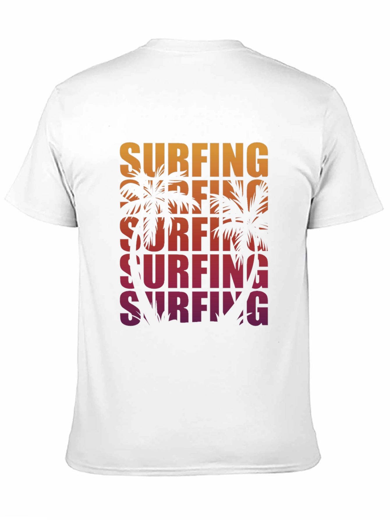 Black Surfing Palm Tree Graphic Tee - Retro Style view 11