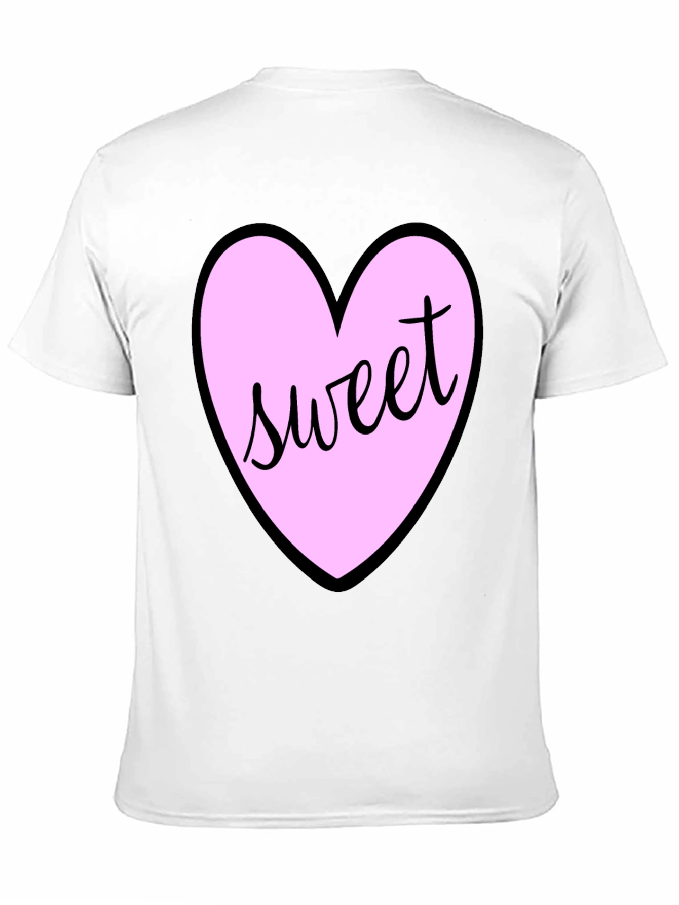 Black Sweet Heart T-Shirt - Black Cotton Valentine's Day Tee view 11
