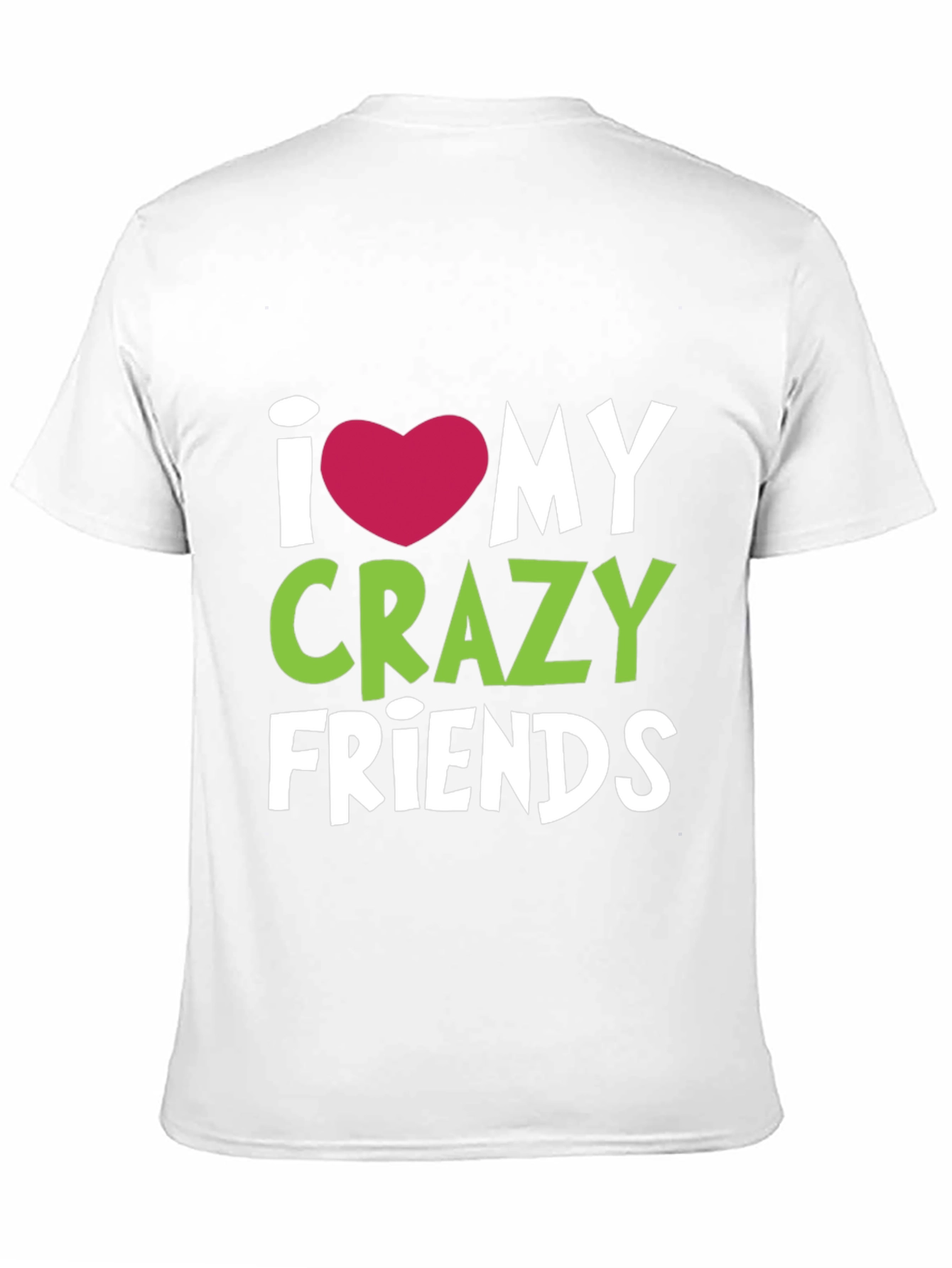 Black I Heart My Crazy Friends T-Shirt - Fun Novelty Tee view 11