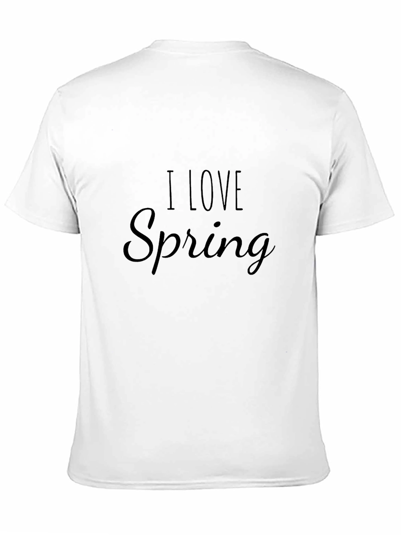 Black I Love Spring Black T-Shirt view 11