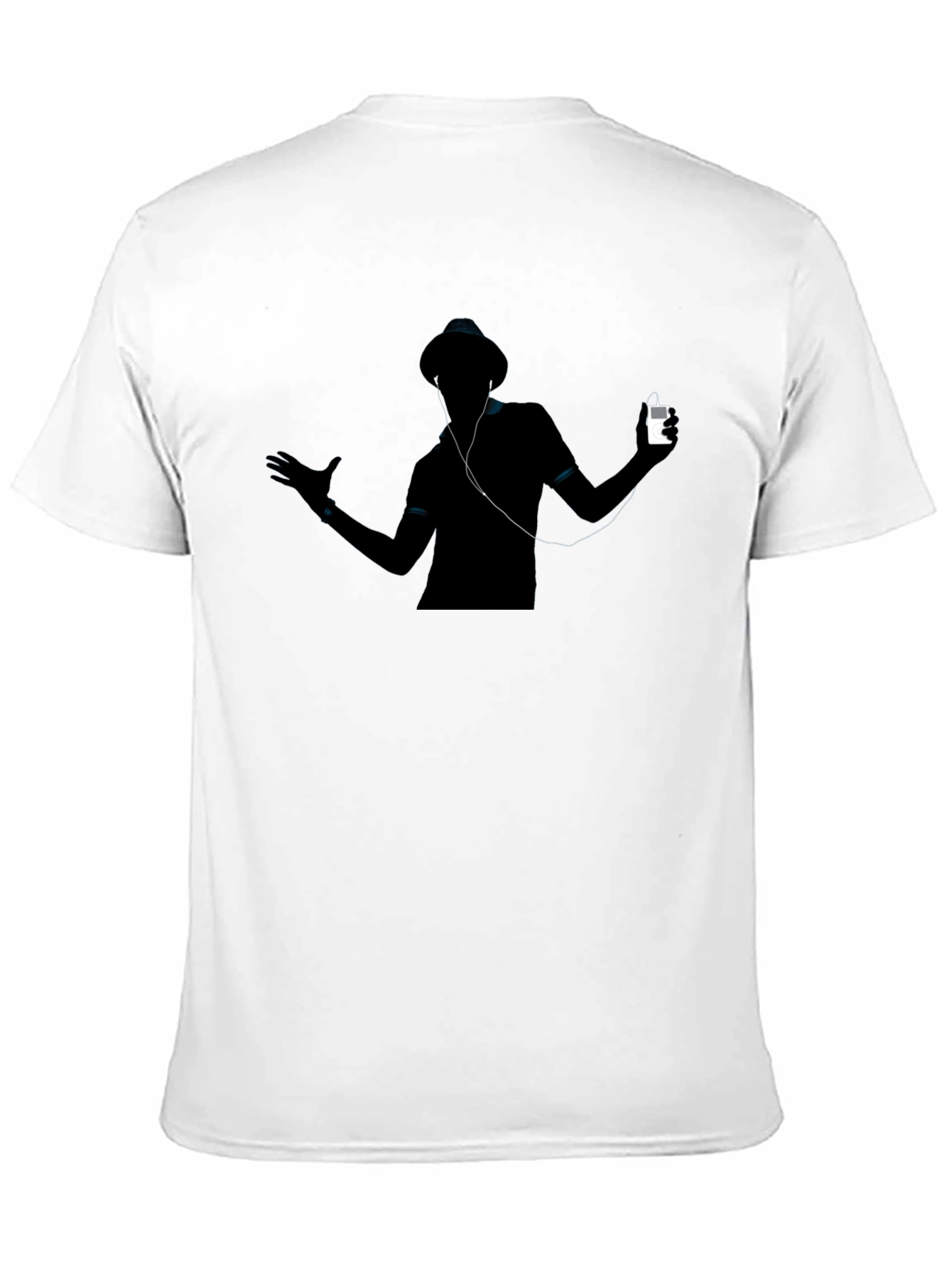 Black Silhouette Music Lover T-Shirt view 11