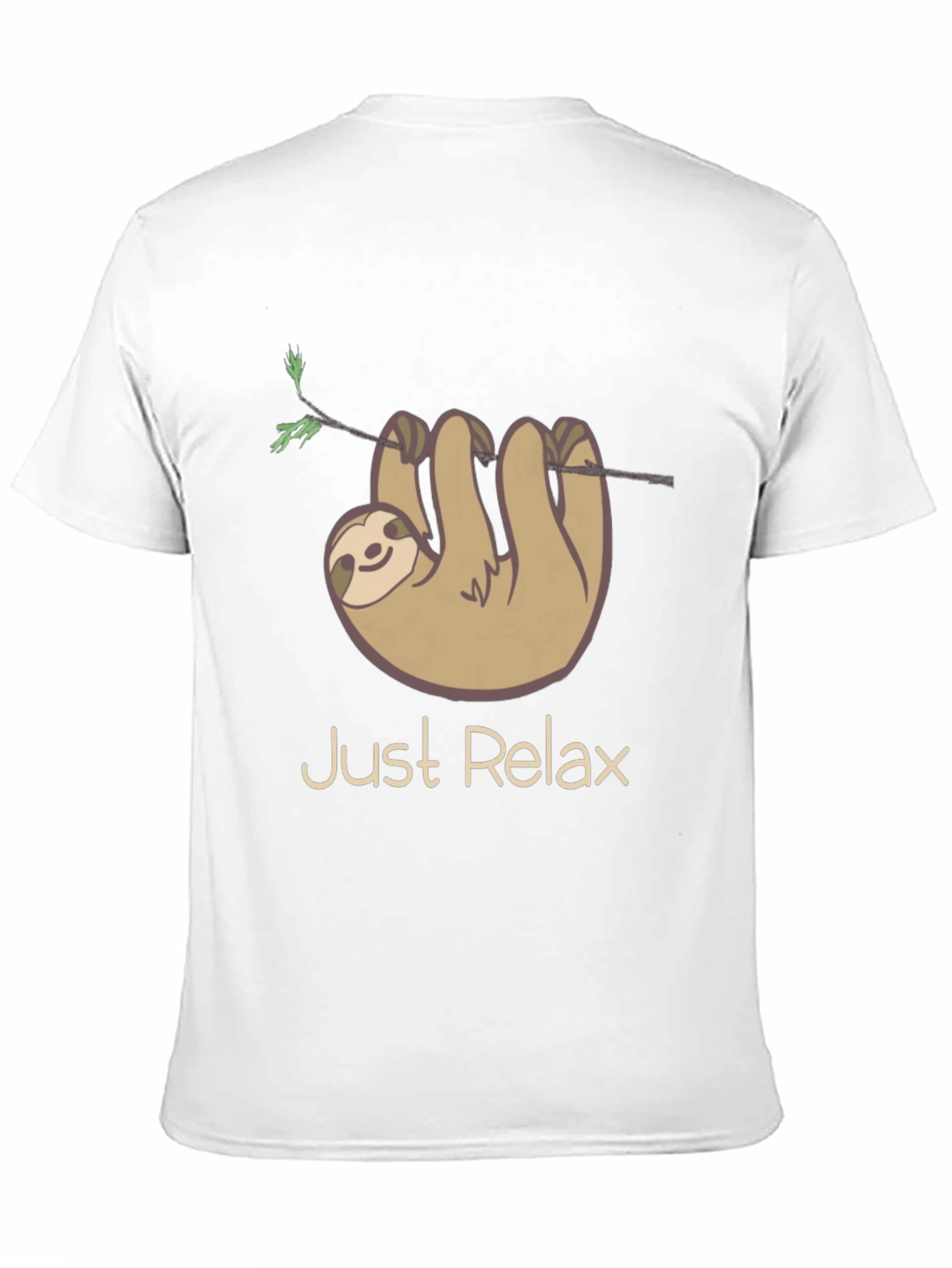 Black Just Relax Sloth Graphic Tee - Casual Comfort view 11