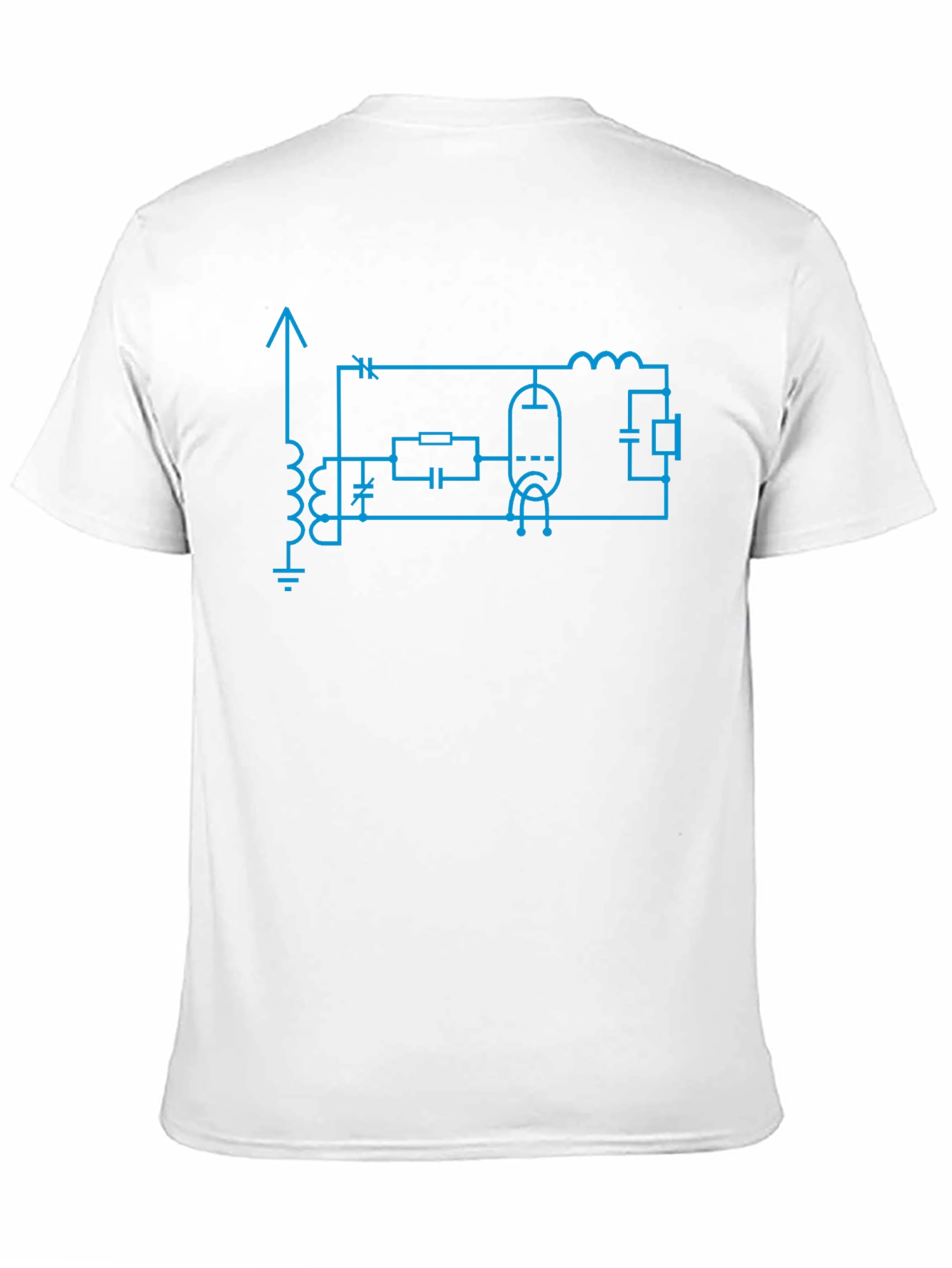 Black Electronics Circuit Diagram T-Shirt view 11