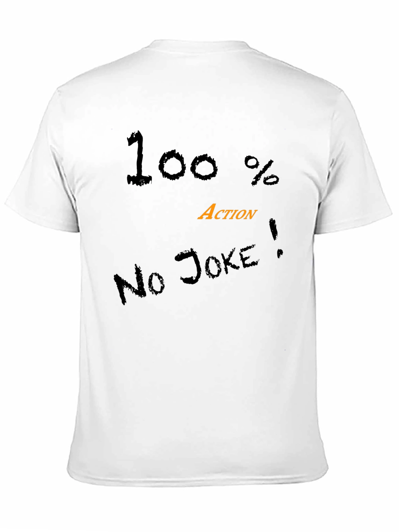 Black 100% Action Black Graphic Tee - No Joke! view 11