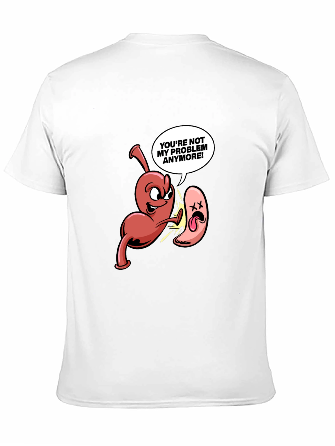 Black Funny Anatomy Humor T-Shirt - "Not My Problem Anymore!" view 11