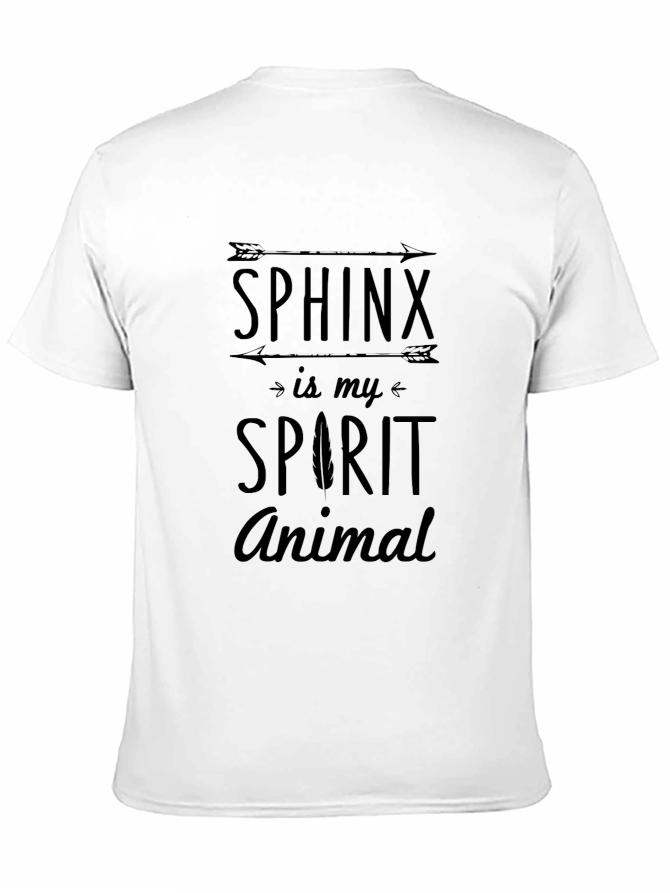 Black Sphinx Spirit Animal Graphic T-Shirt view 11