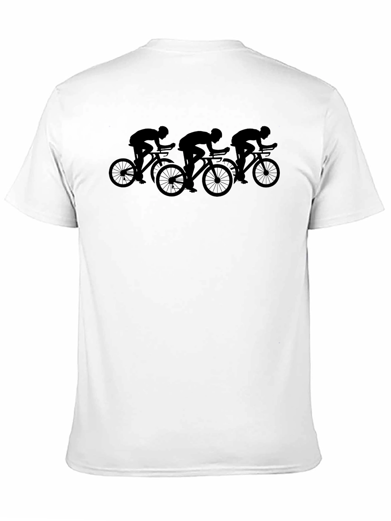 Black Cycling Silhouette Black T-Shirt view 11