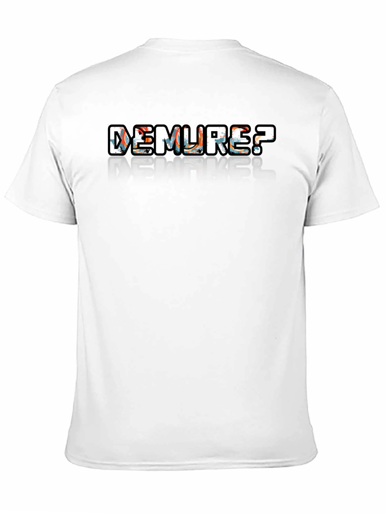 Black Demure? Men's Black Graphic T-Shirt view 11