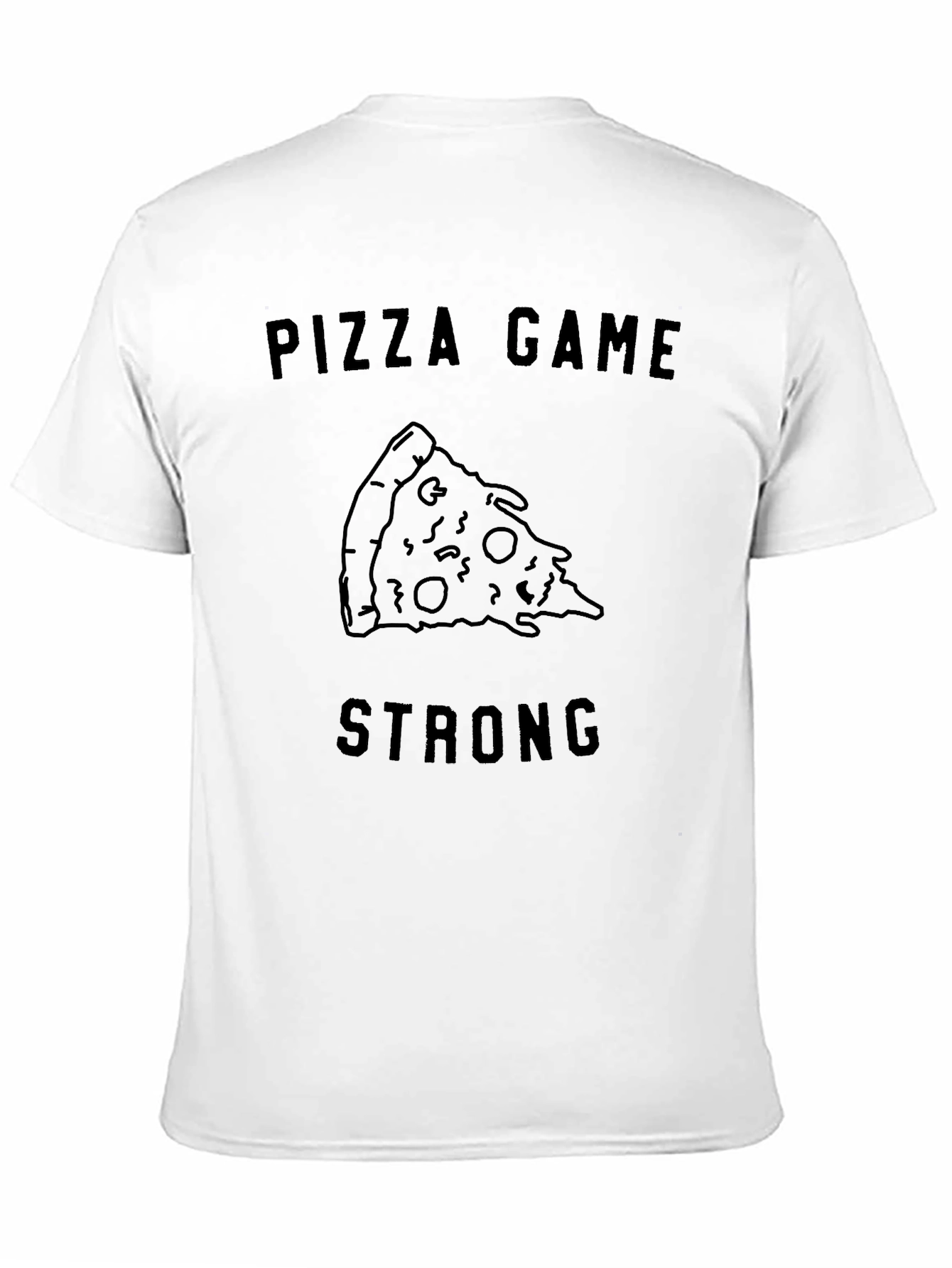 Black Pizza Game Strong Graphic Tee - Black T-Shirt view 11