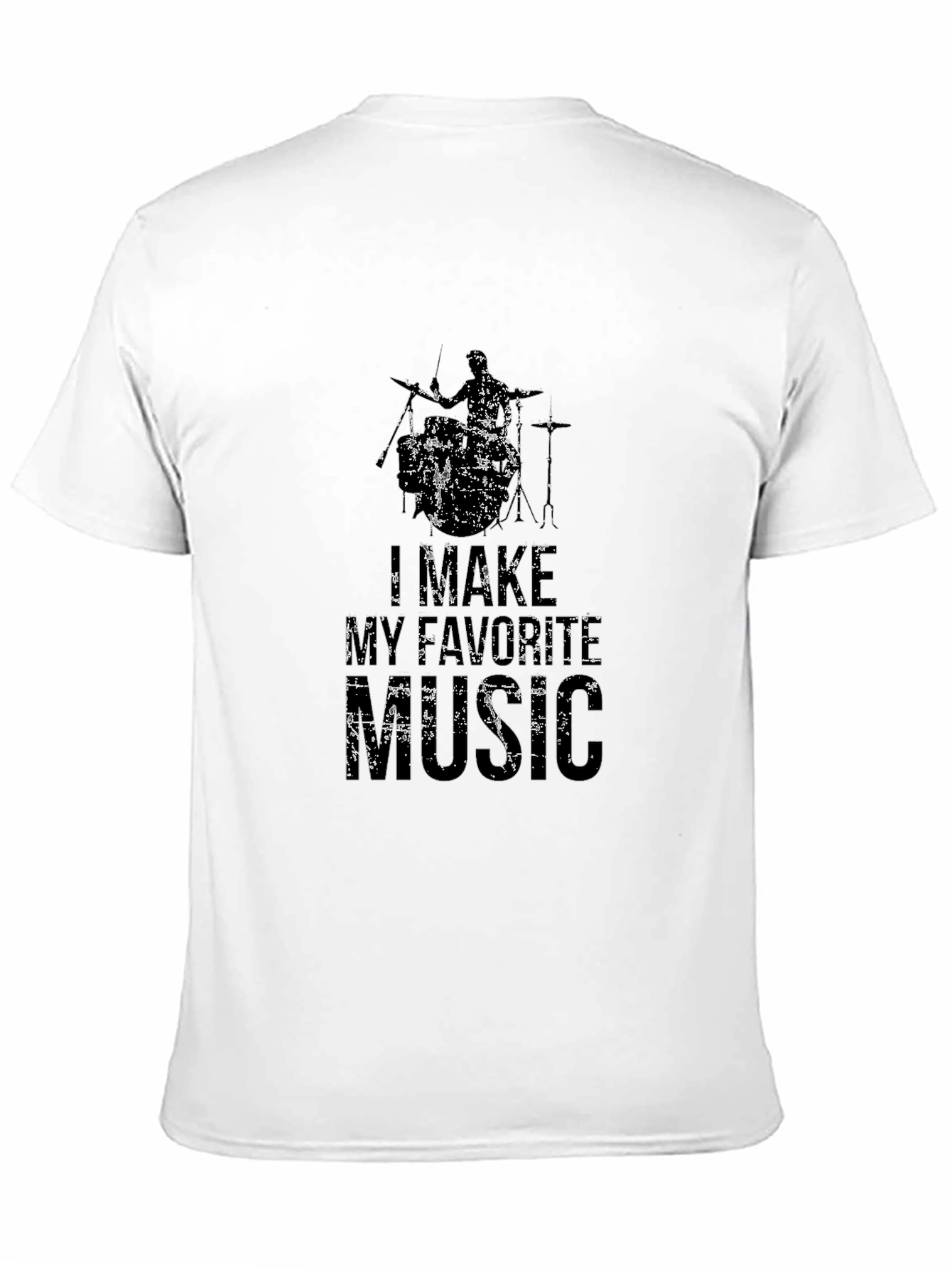 Black Drummer Music T-Shirt view 11