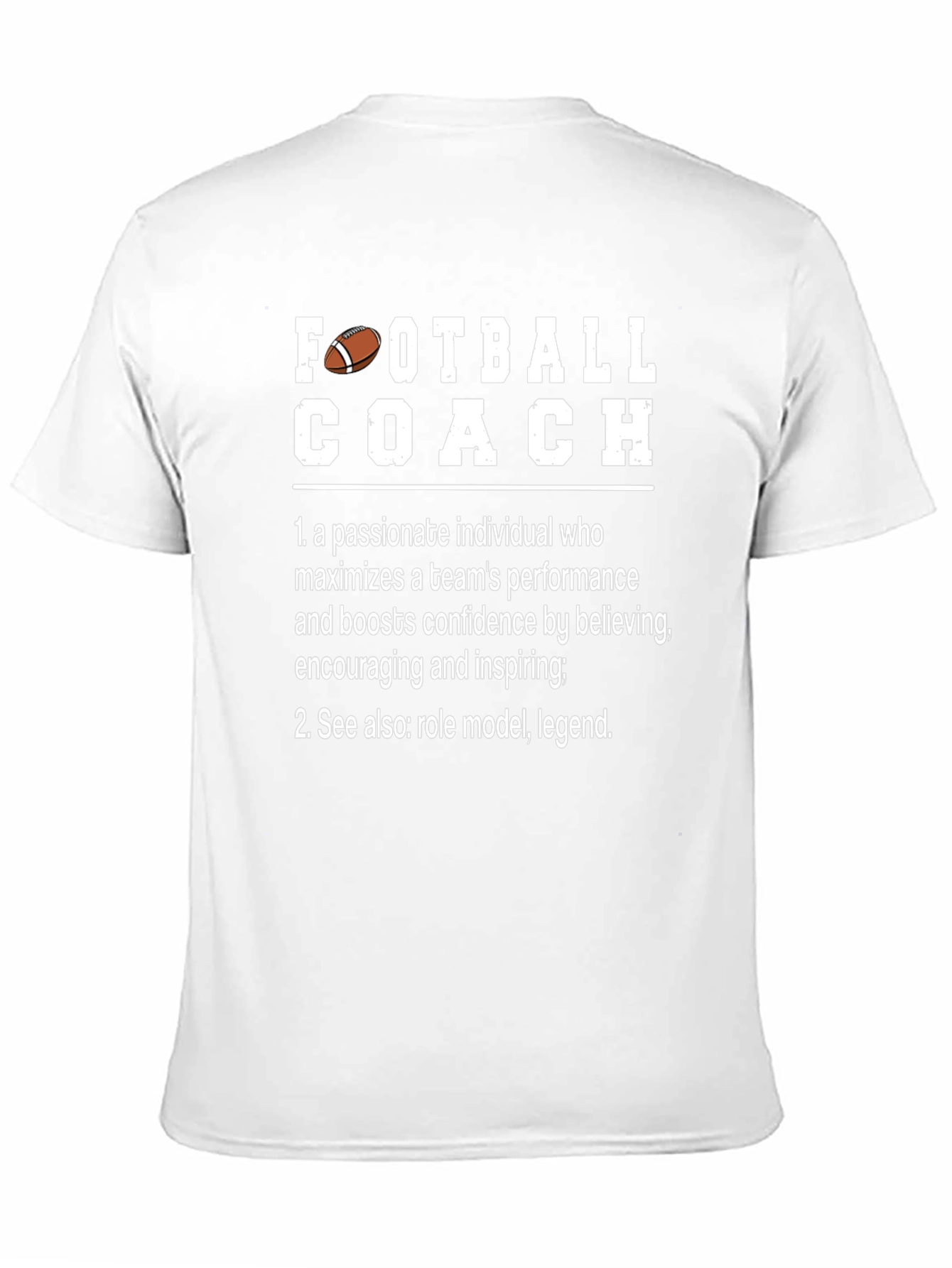Black Football Coach Definition T-Shirt - Role Model, Legend view 11