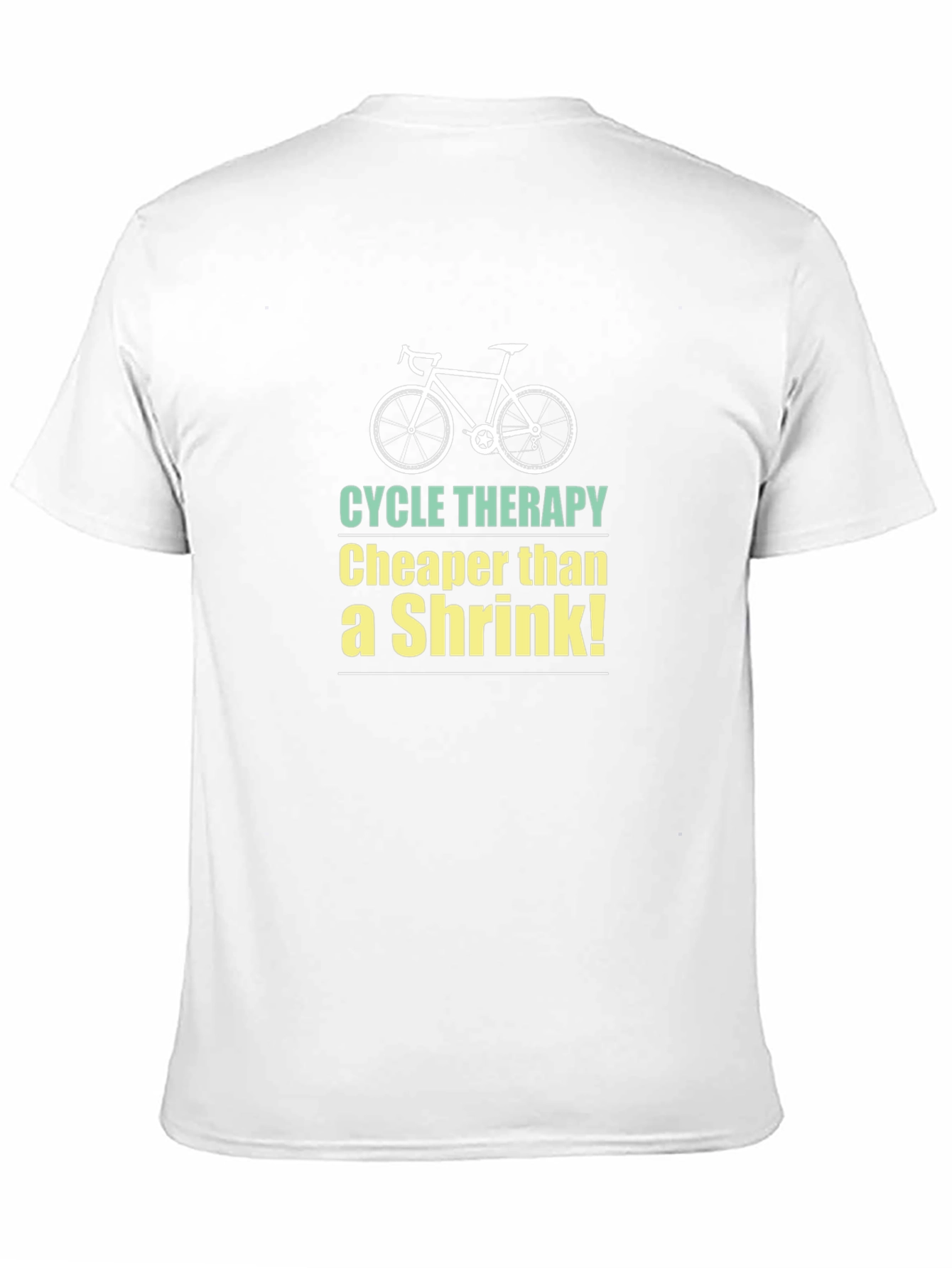 Black Cycle Therapy T-Shirt - Cheaper Than a Shrink! view 11