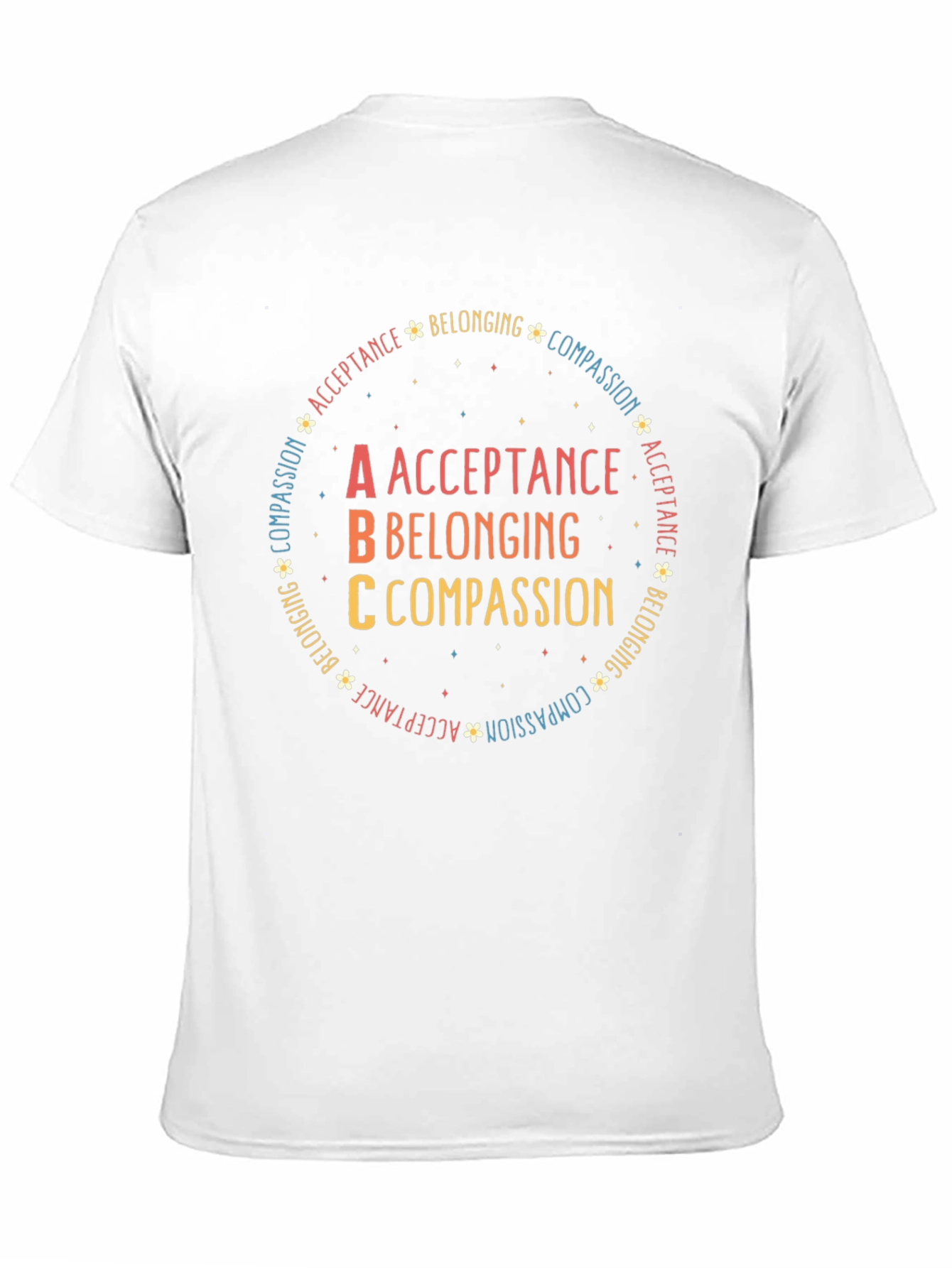 Black Acceptance Belonging Compassion ABC T-Shirt view 11