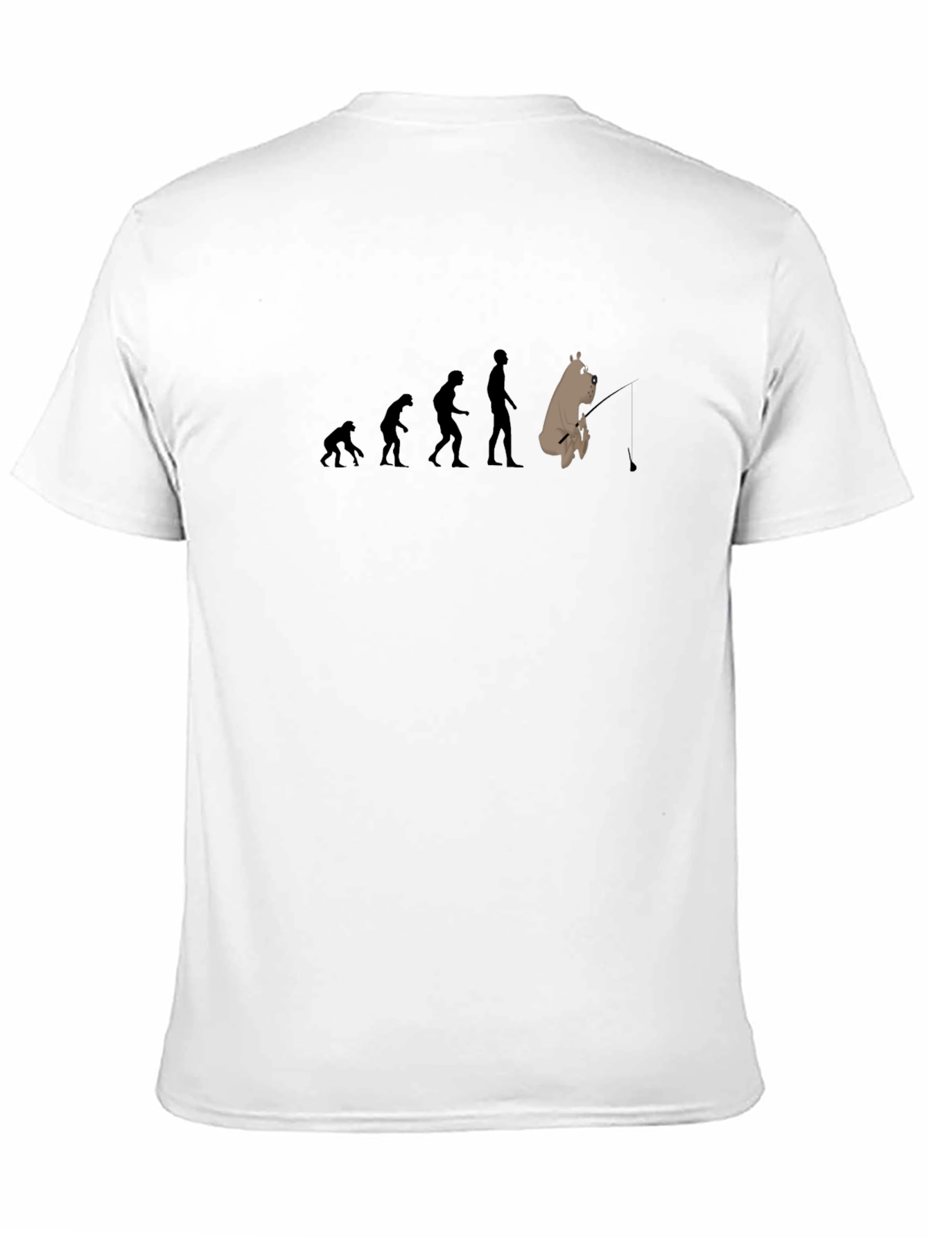 Black Evolution of Fishing T-Shirt - Humor Tee view 11