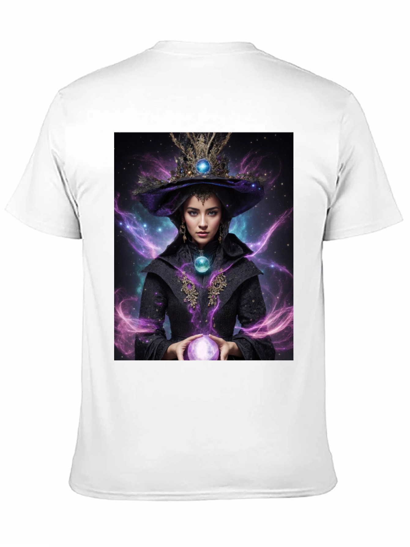 Mystic Witch Graphic Tee - Unisex Black T-Shirt - 11