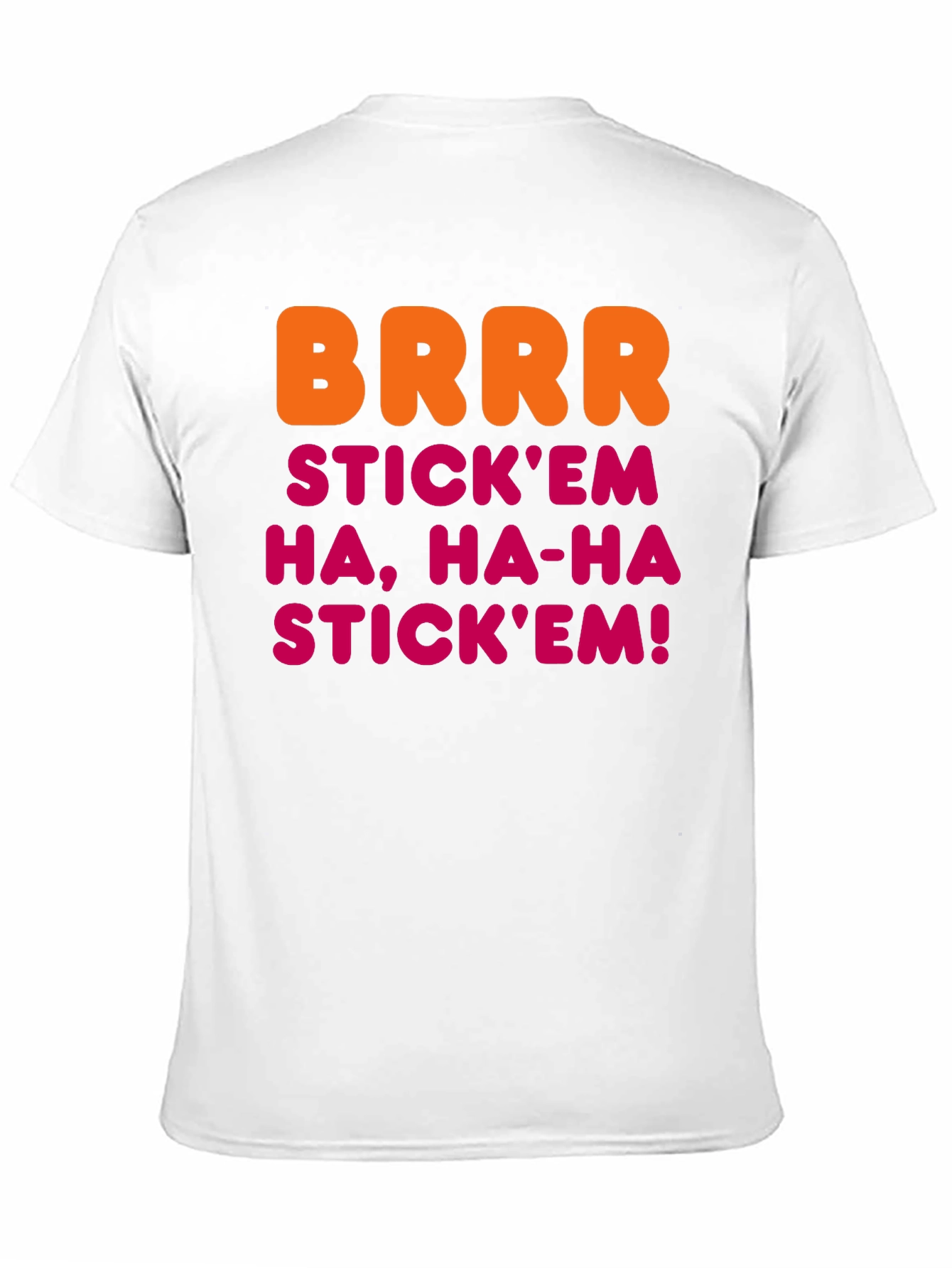 Black BRRR STICK'EM Men's Black T-Shirt view 11